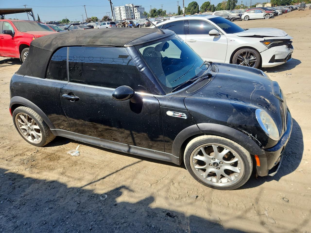 2005 Mini Cooper S Black vin: WMWRH33485TF80815