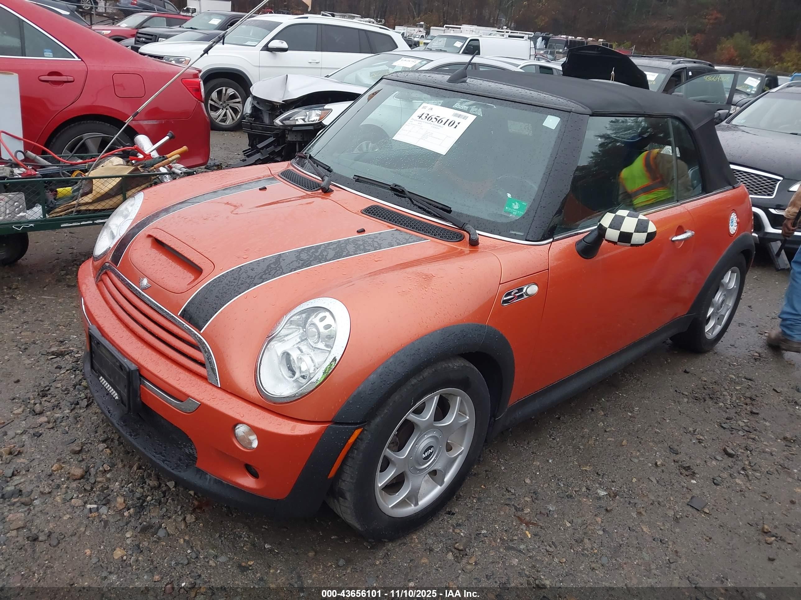 2005 Mini Cooper S   Orange vin: WMWRH334X5TF81383