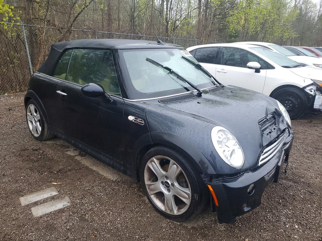 2008 Mini Cooper S Black vin: WMWRH33528TL97582
