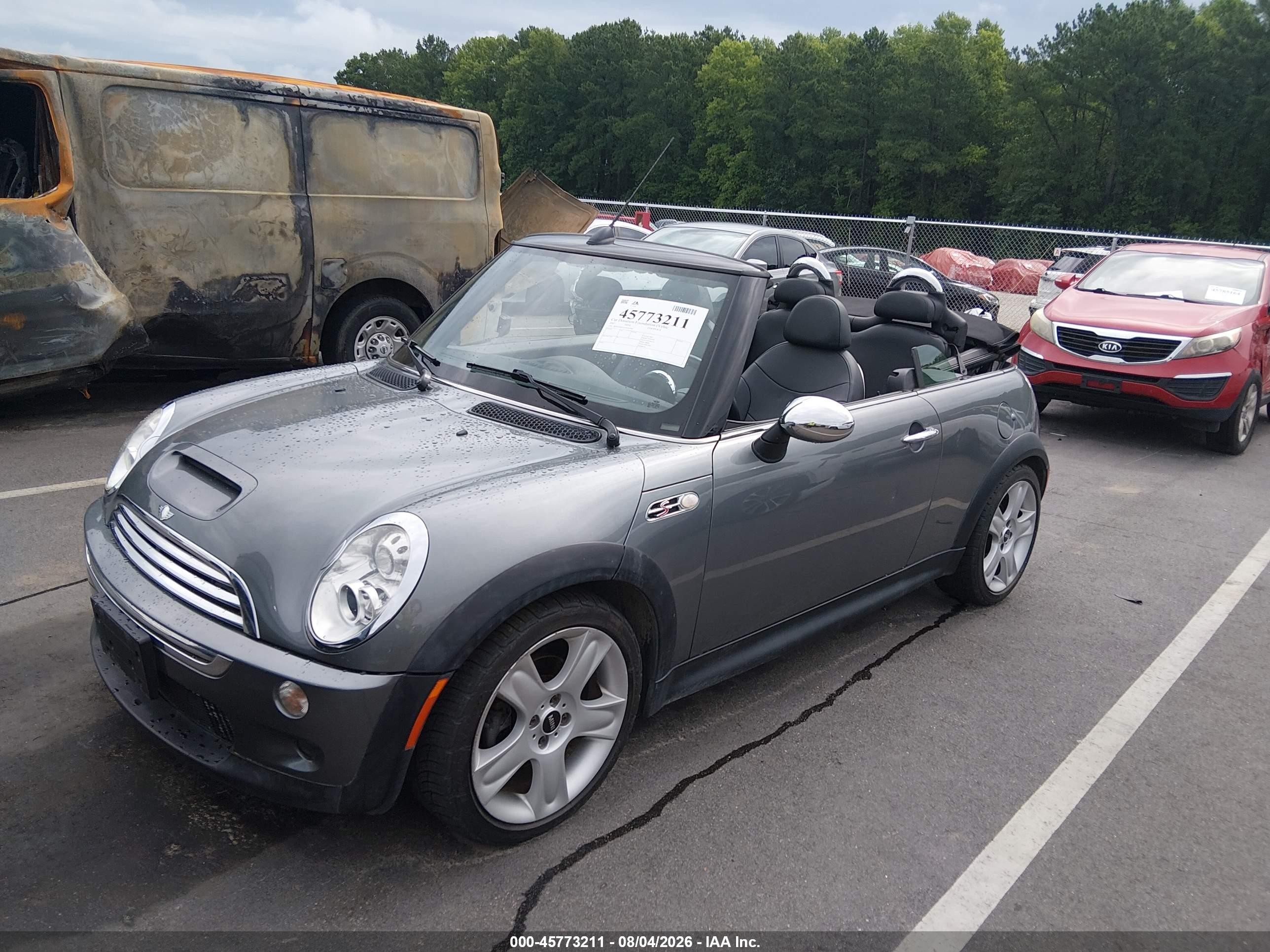 2007 Mini Cooper S   Gray vin: WMWRH33537TJ44561