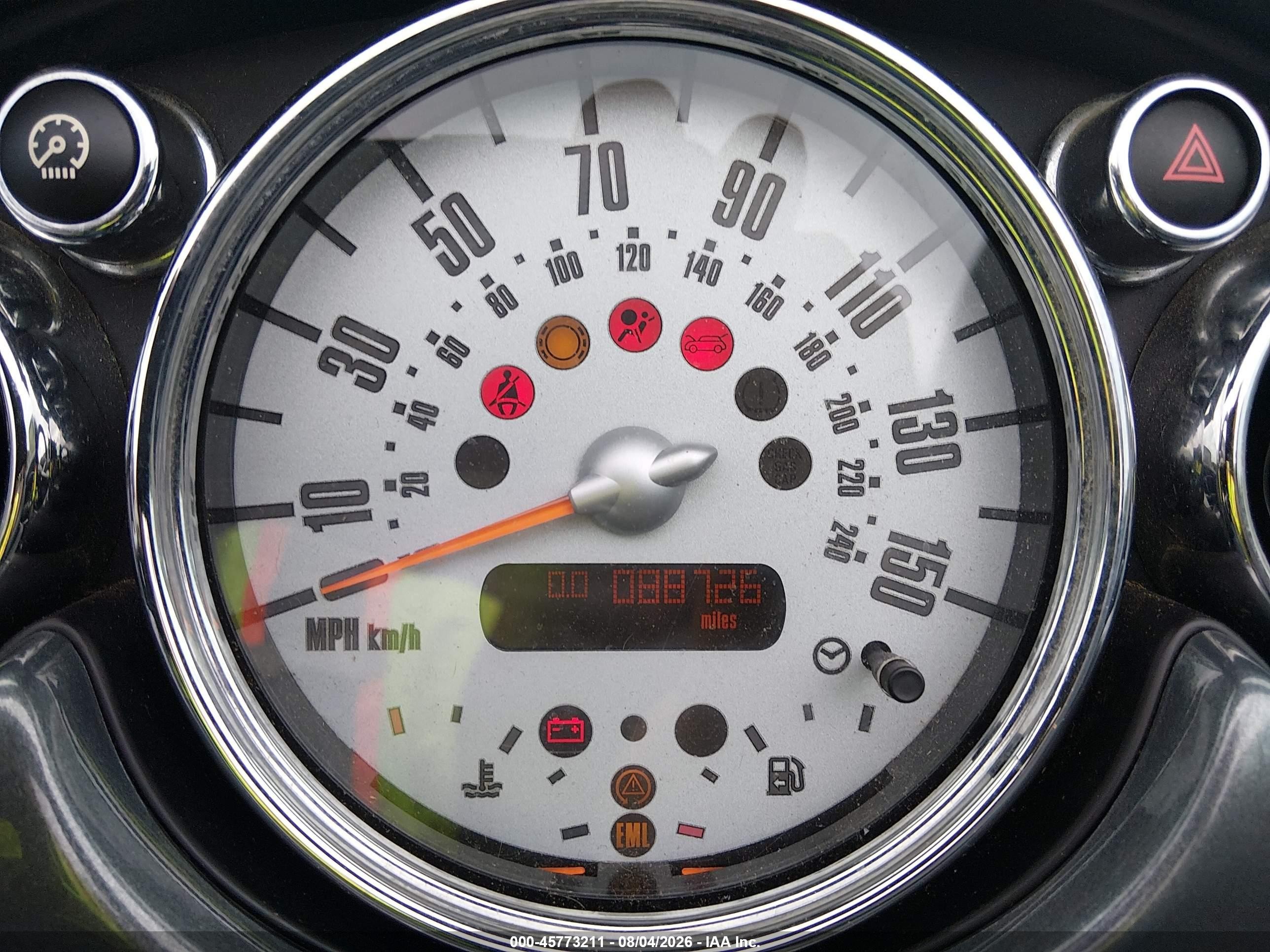 2007 Mini Cooper S   Gray vin: WMWRH33537TJ44561