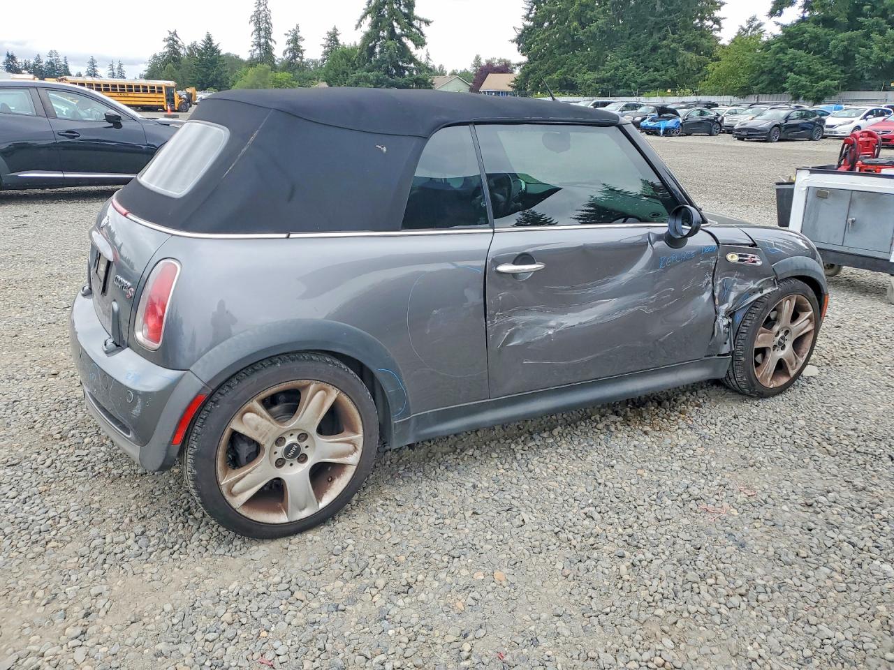 2007 Mini Cooper S Gray vin: WMWRH33547TL94519