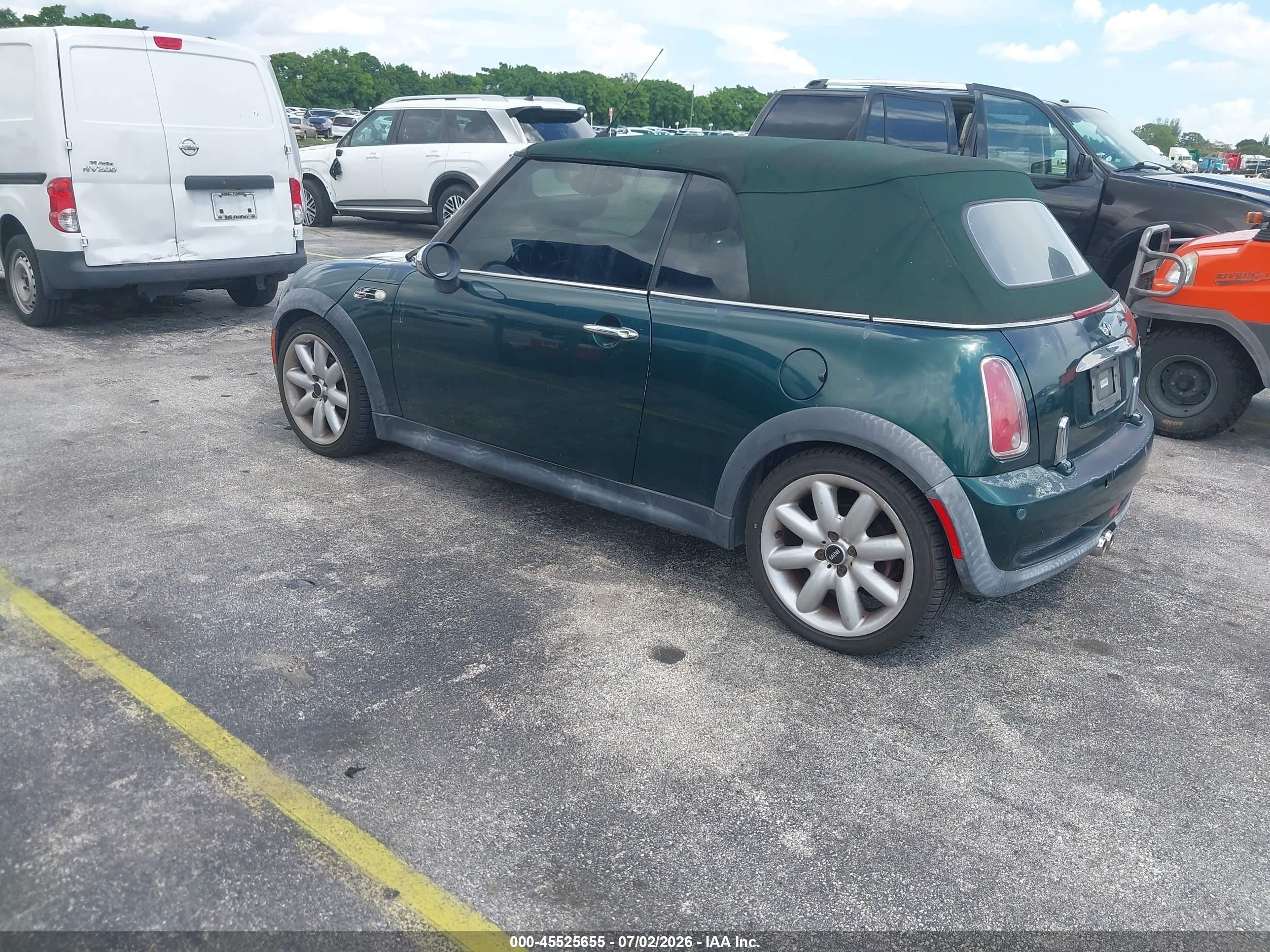2006 Mini Cooper S Green vin: WMWRH33566TF87272