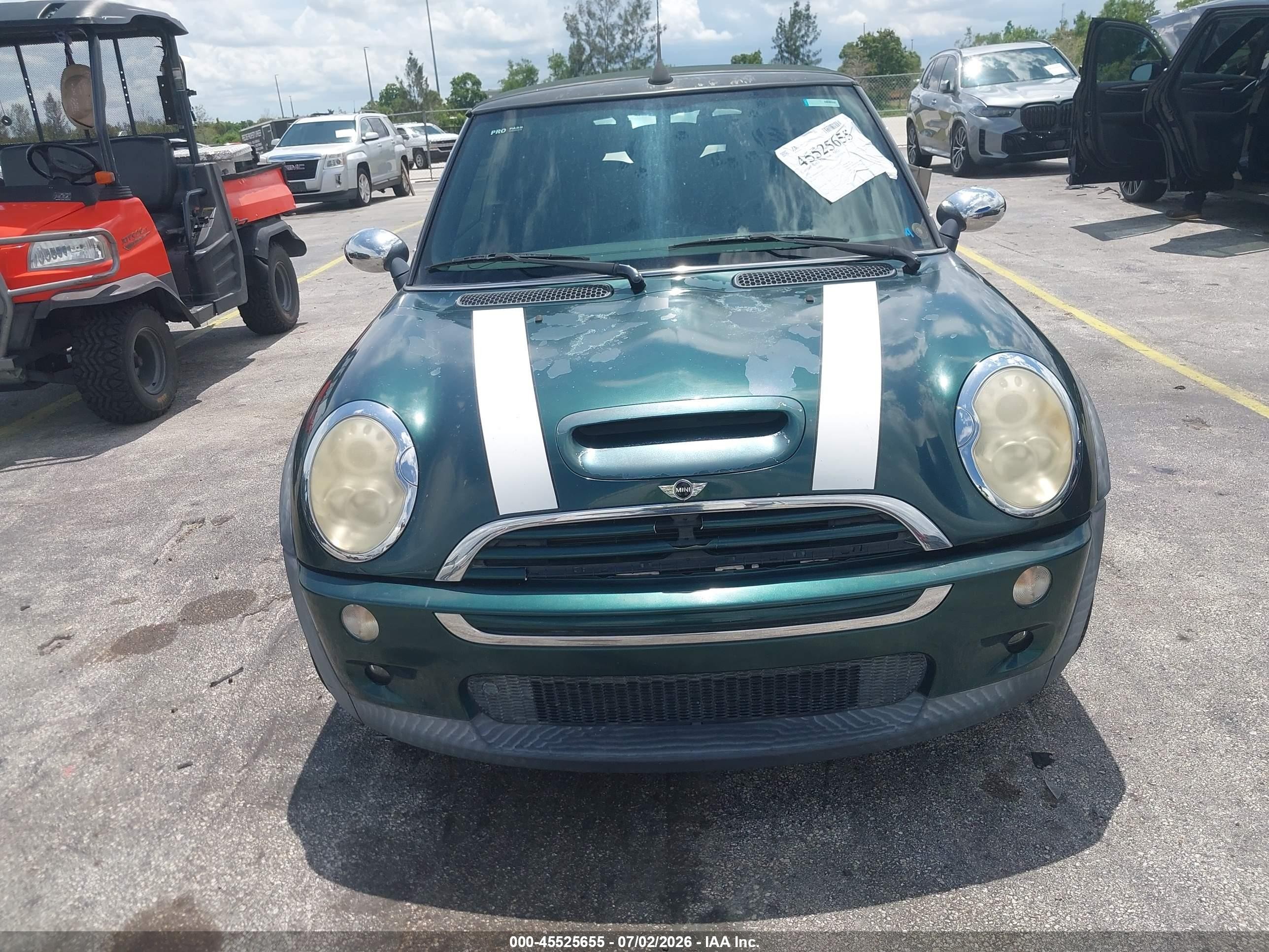 2006 Mini Cooper S Green vin: WMWRH33566TF87272