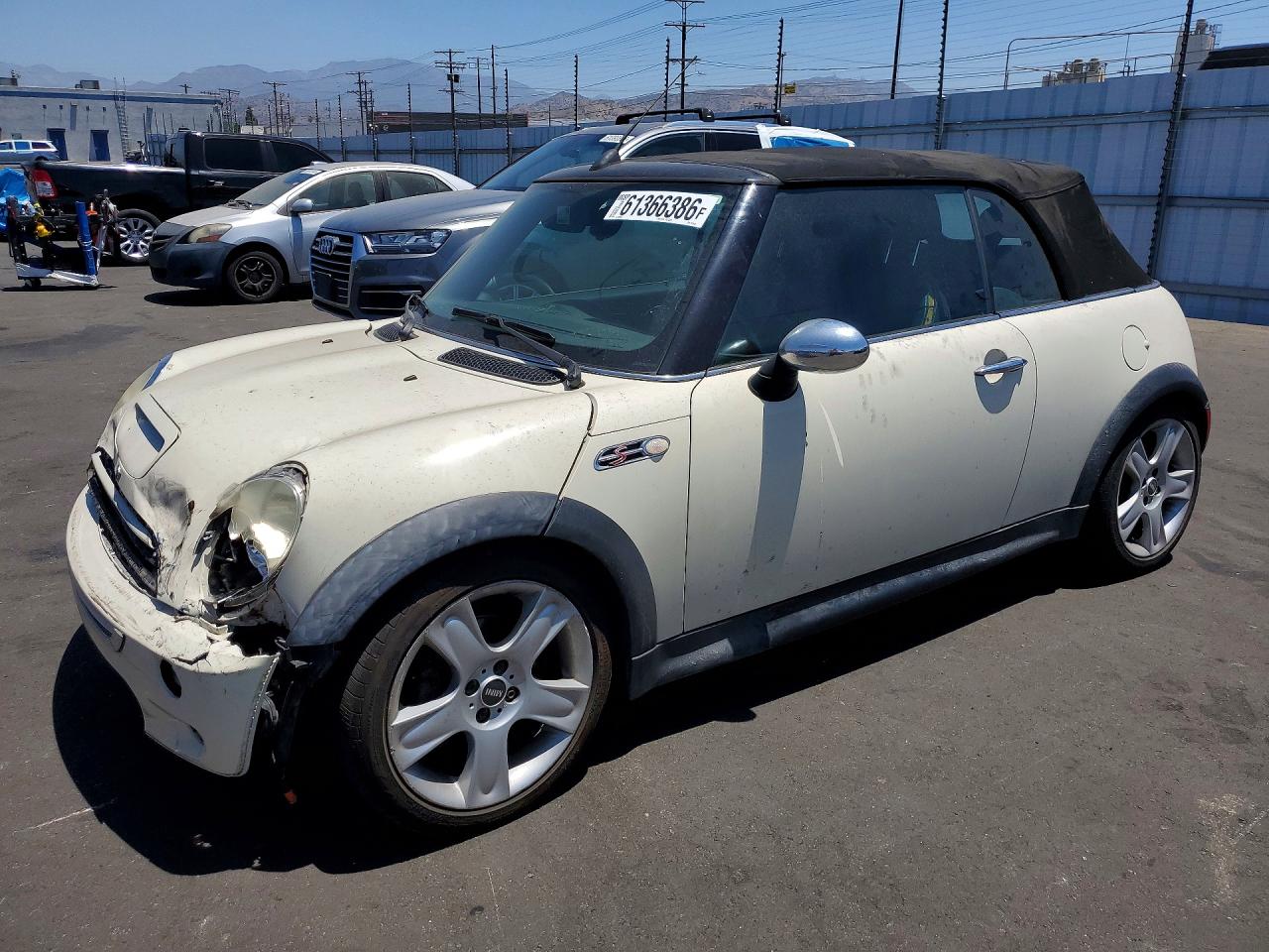 2006 Mini Cooper S Cream vin: WMWRH33566TF89054