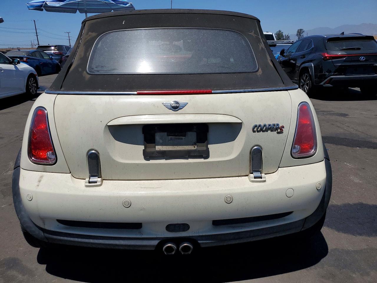 2006 Mini Cooper S Cream vin: WMWRH33566TF89054