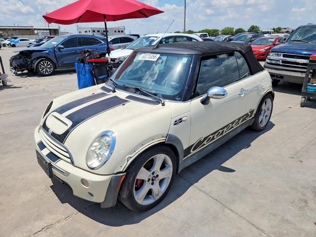 2007 Mini Cooper S Cream vin: WMWRH33567TL94554
