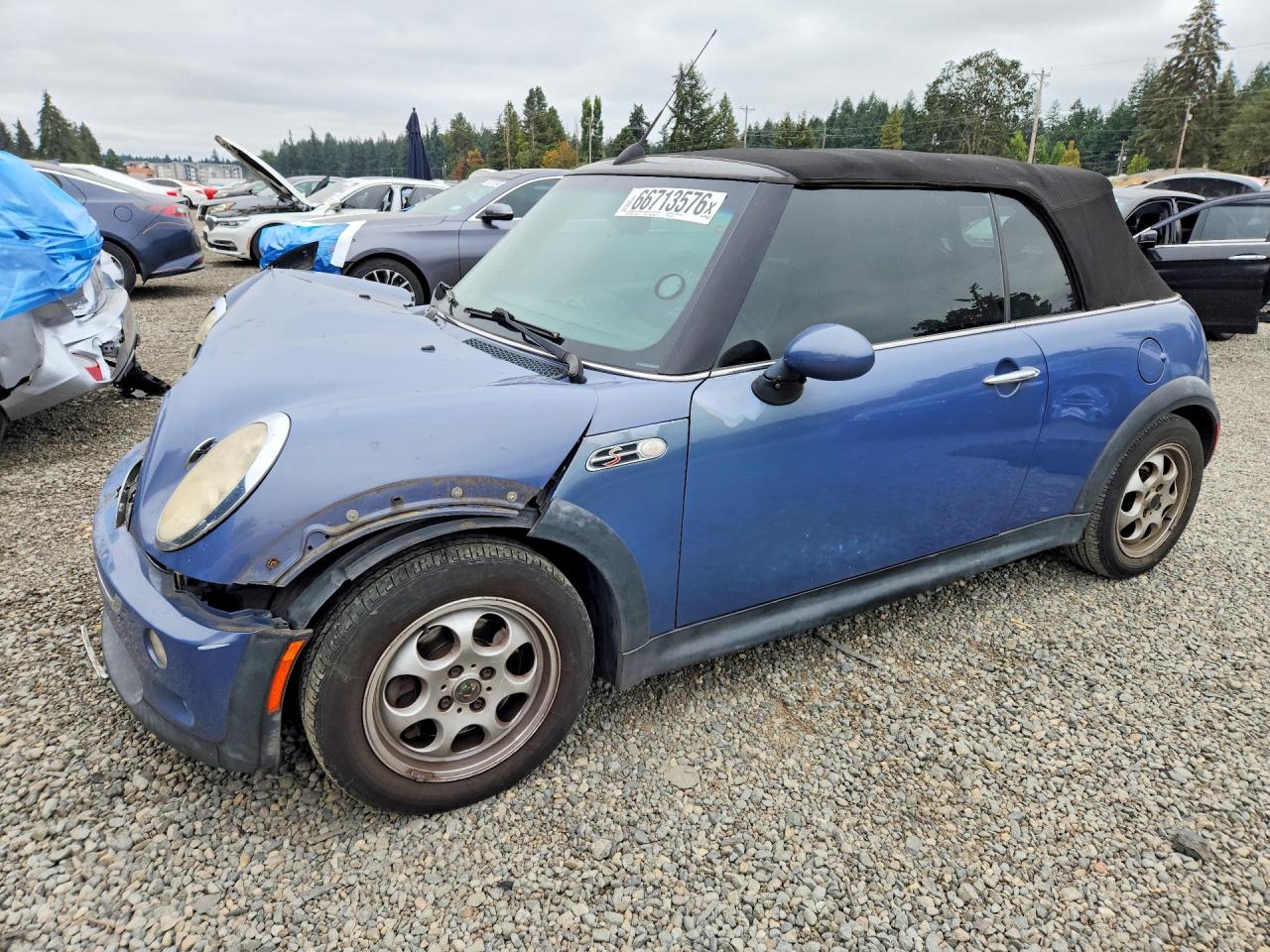 2005 Mini Cooper S Blue vin: WMWRH33575TF85495