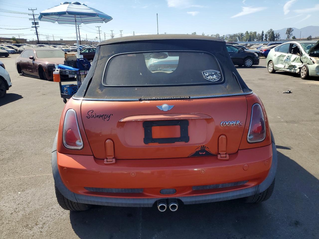 2006 Mini Cooper S Orange vin: WMWRH33586TK59185