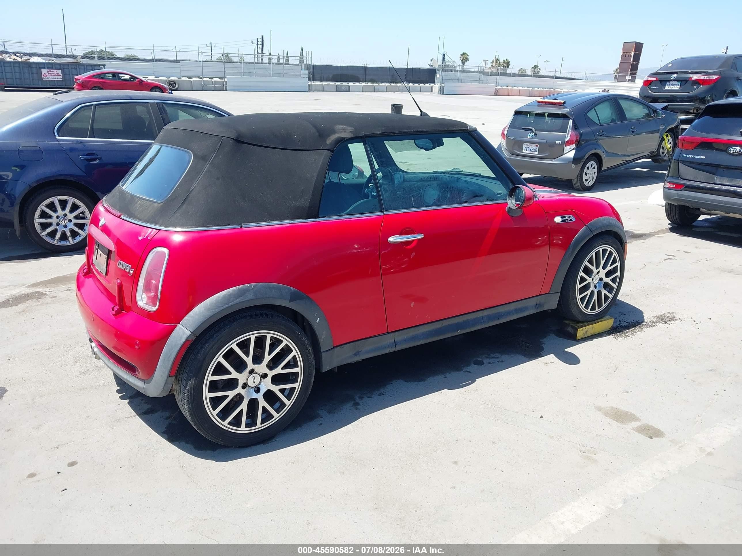2007 Mini Cooper S   Red vin: WMWRH33587TJ43440