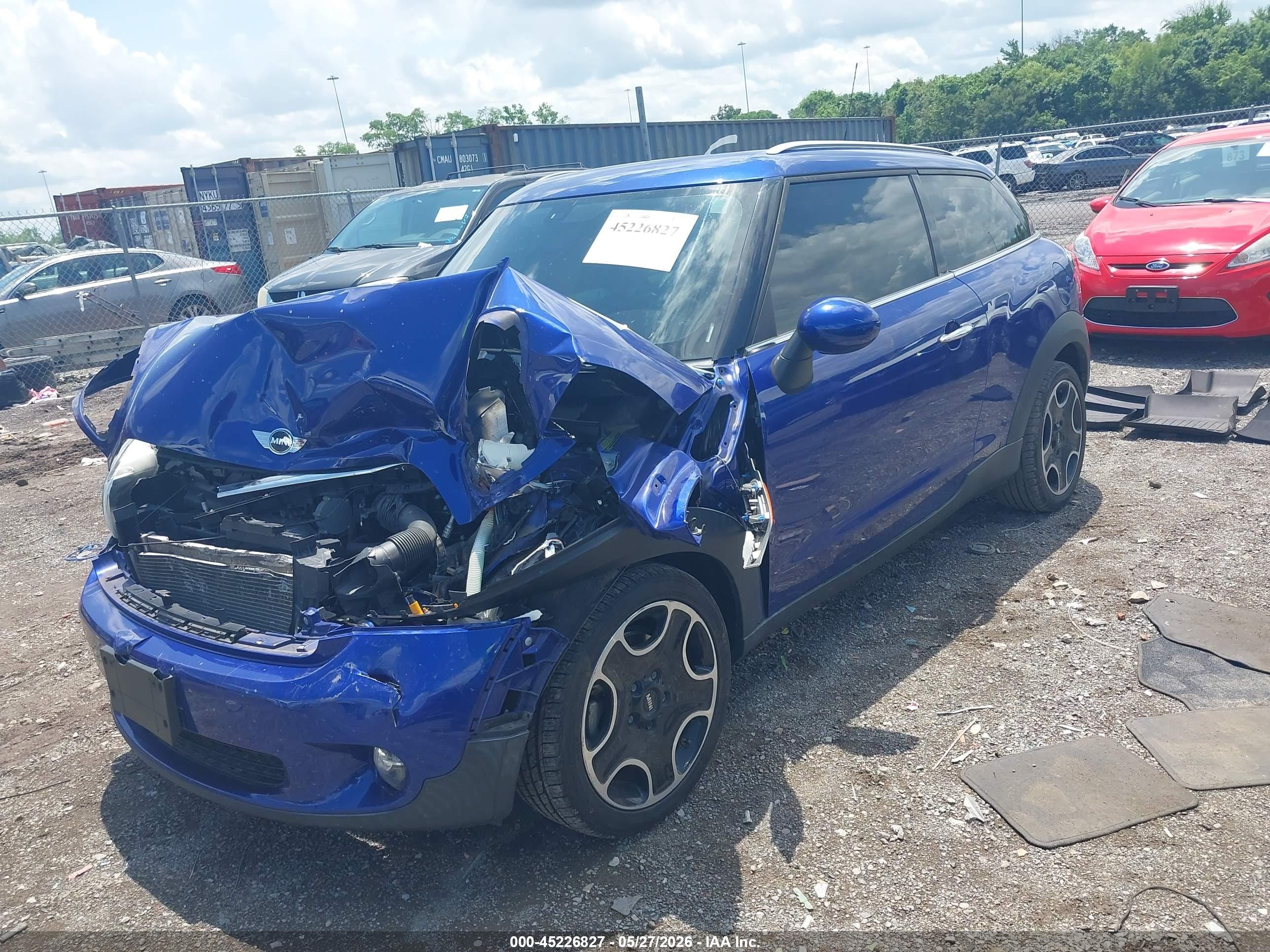 2013 Mini Paceman Cooper Синий vin: WMWSS1C51DWN94307