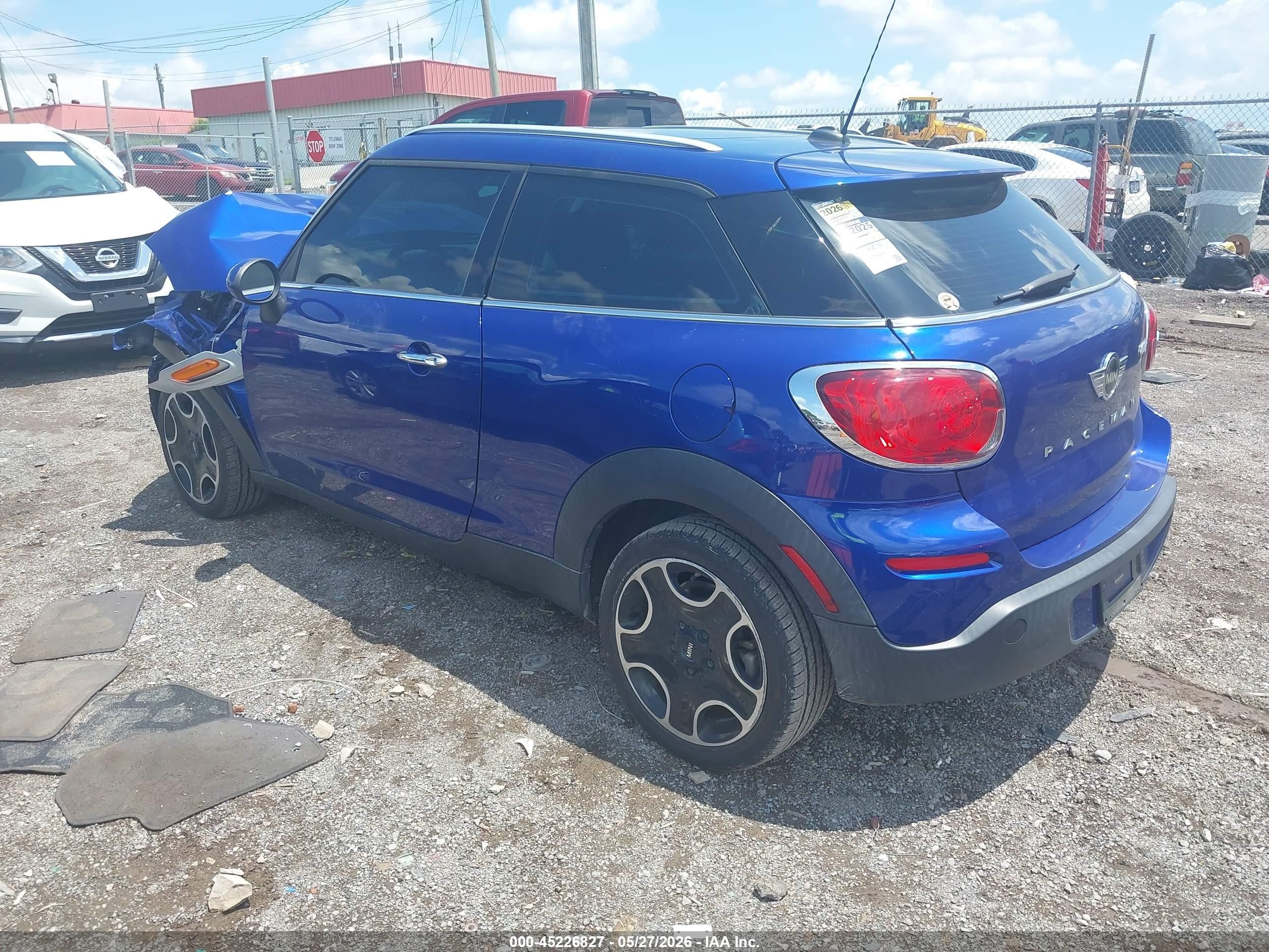 2013 Mini Paceman Cooper Синий vin: WMWSS1C51DWN94307