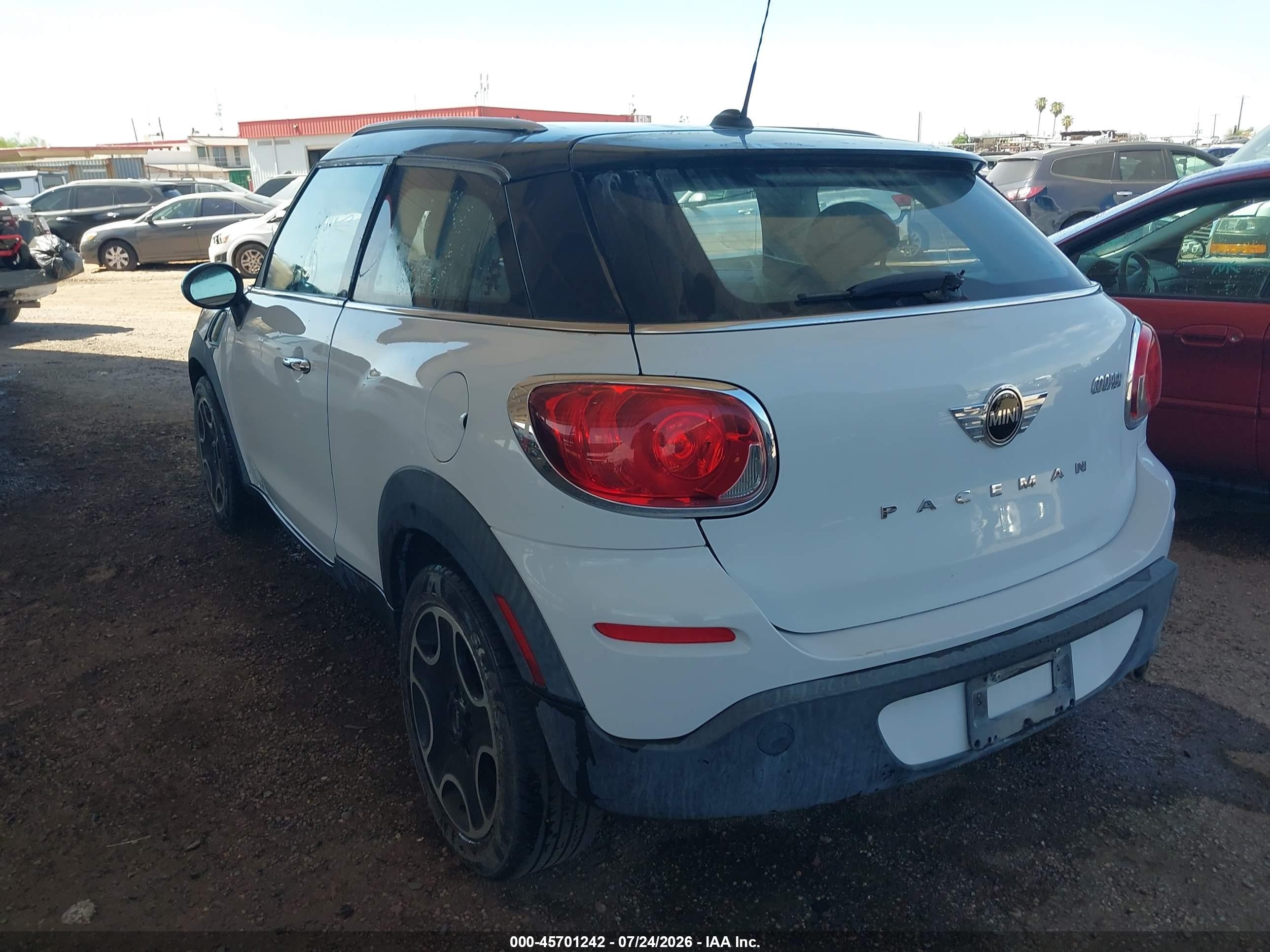 2014 Mini Paceman Cooper White vin: WMWSS1C52EWN46669