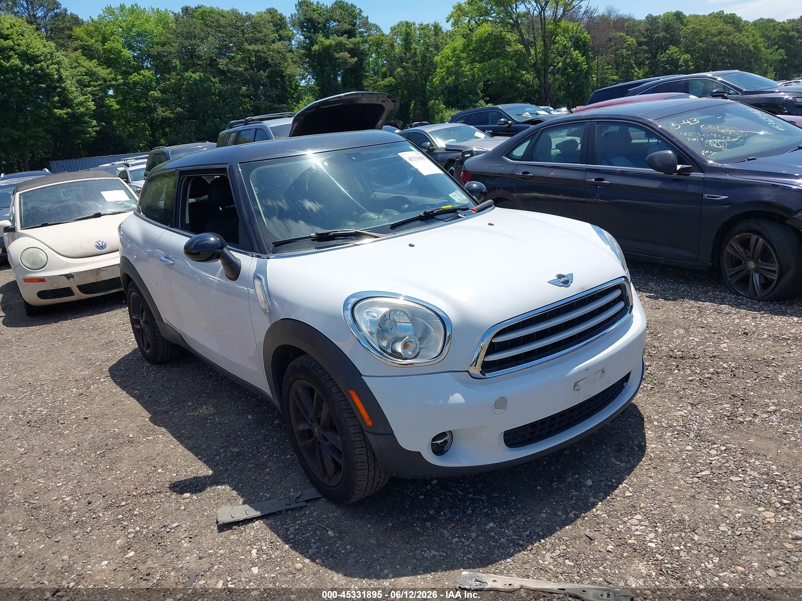 2014 Mini Cooper Paceman   White vin: WMWSS1C53EWN94679