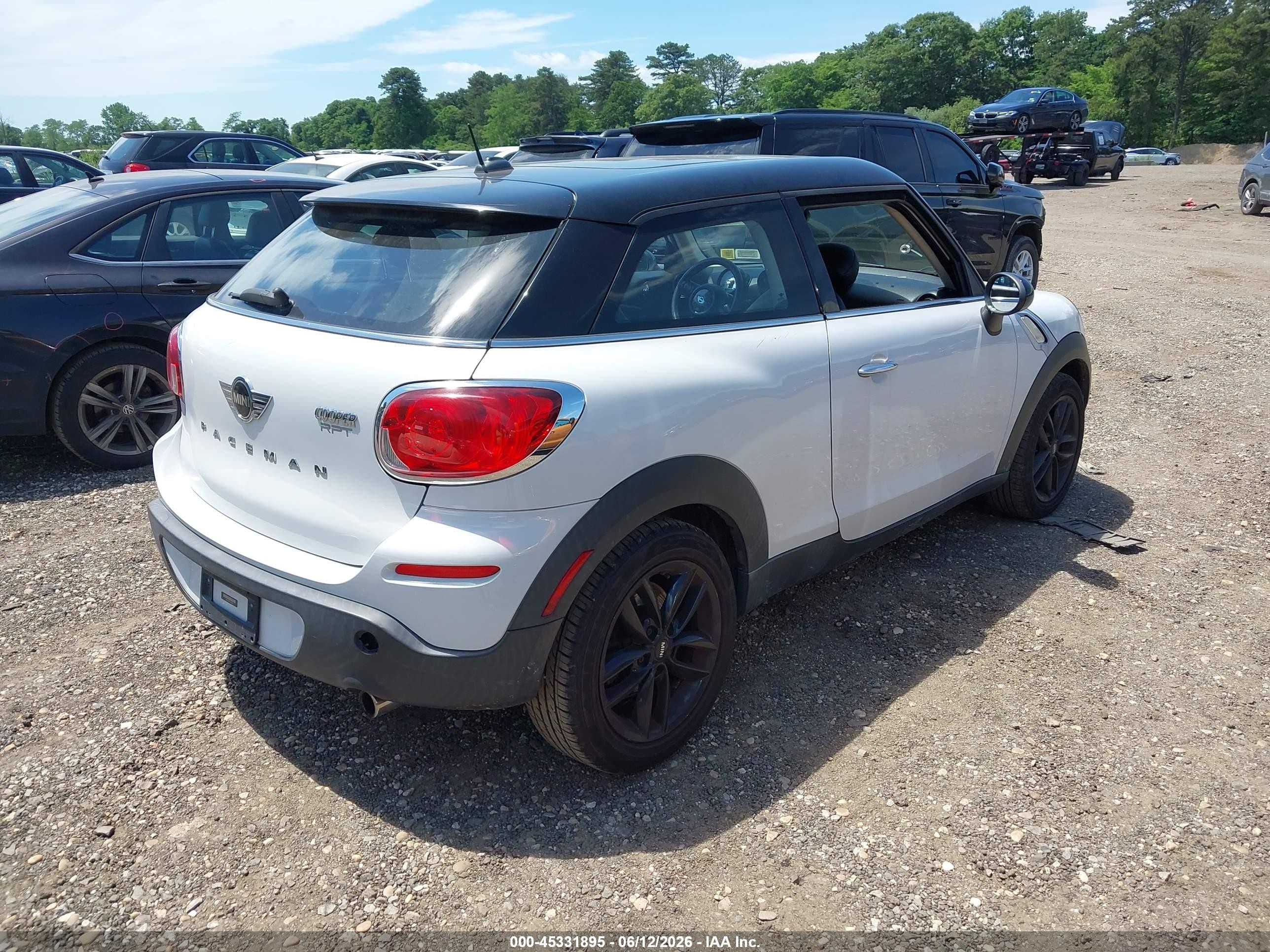 2014 Mini Cooper Paceman   White vin: WMWSS1C53EWN94679