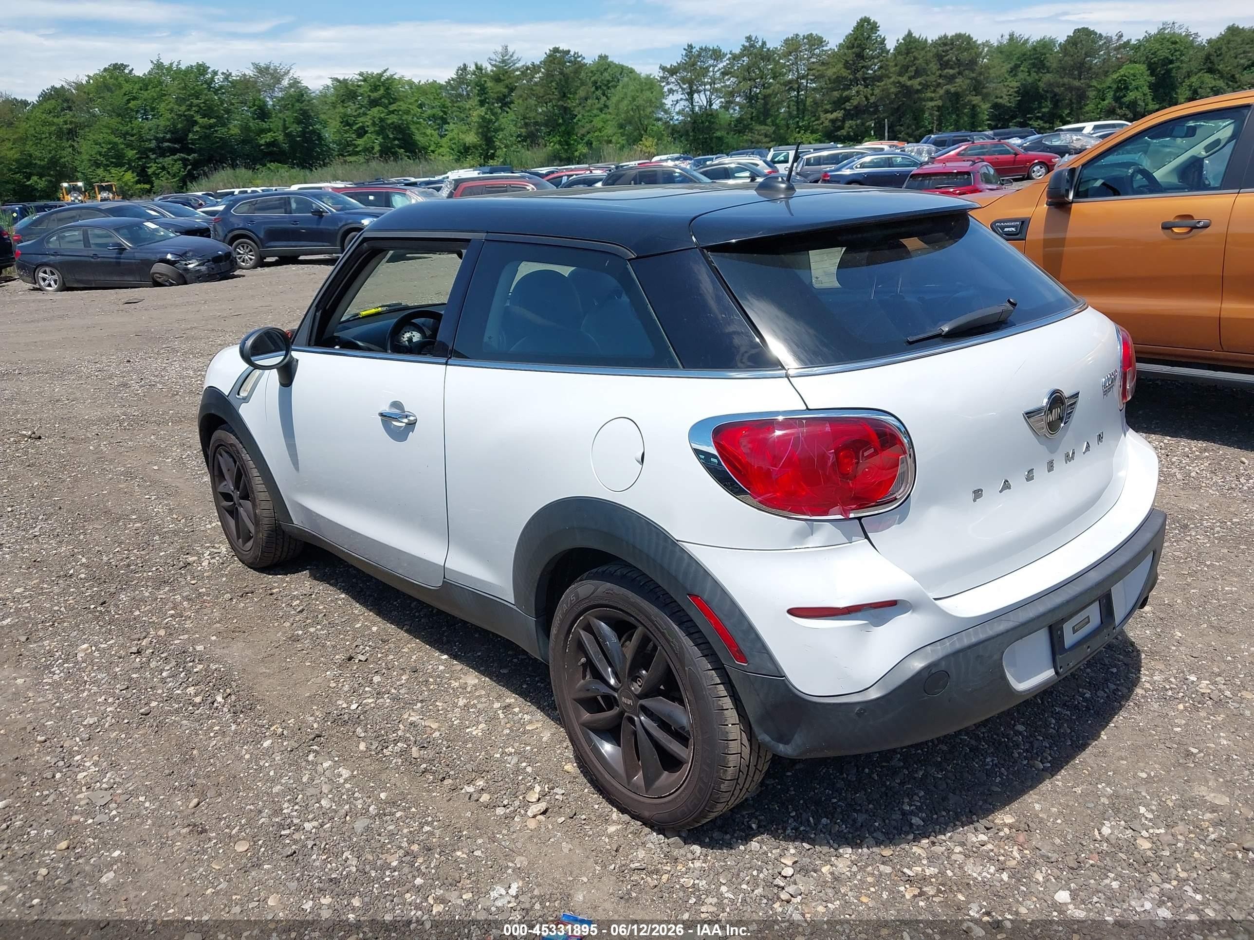 2014 Mini Cooper Paceman   White vin: WMWSS1C53EWN94679