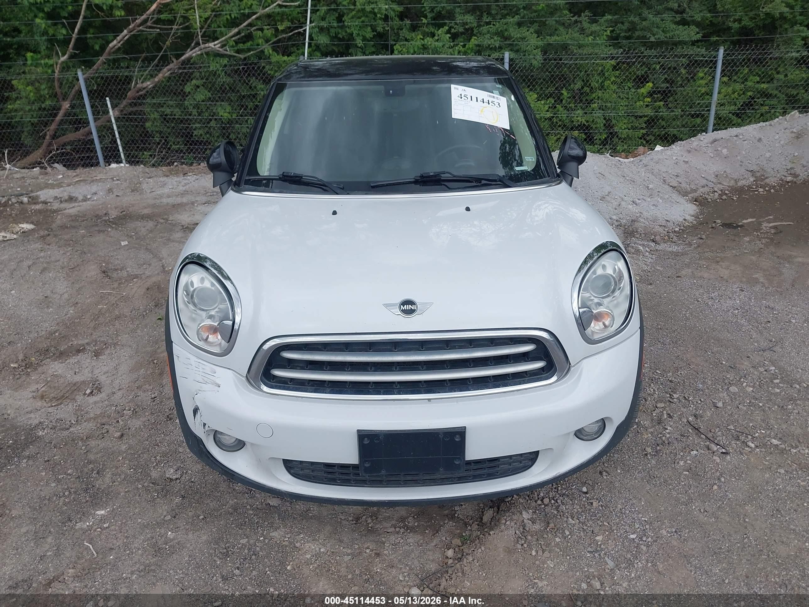 2013 Mini Cooper Paceman White vin: WMWSS1C59DWN46487