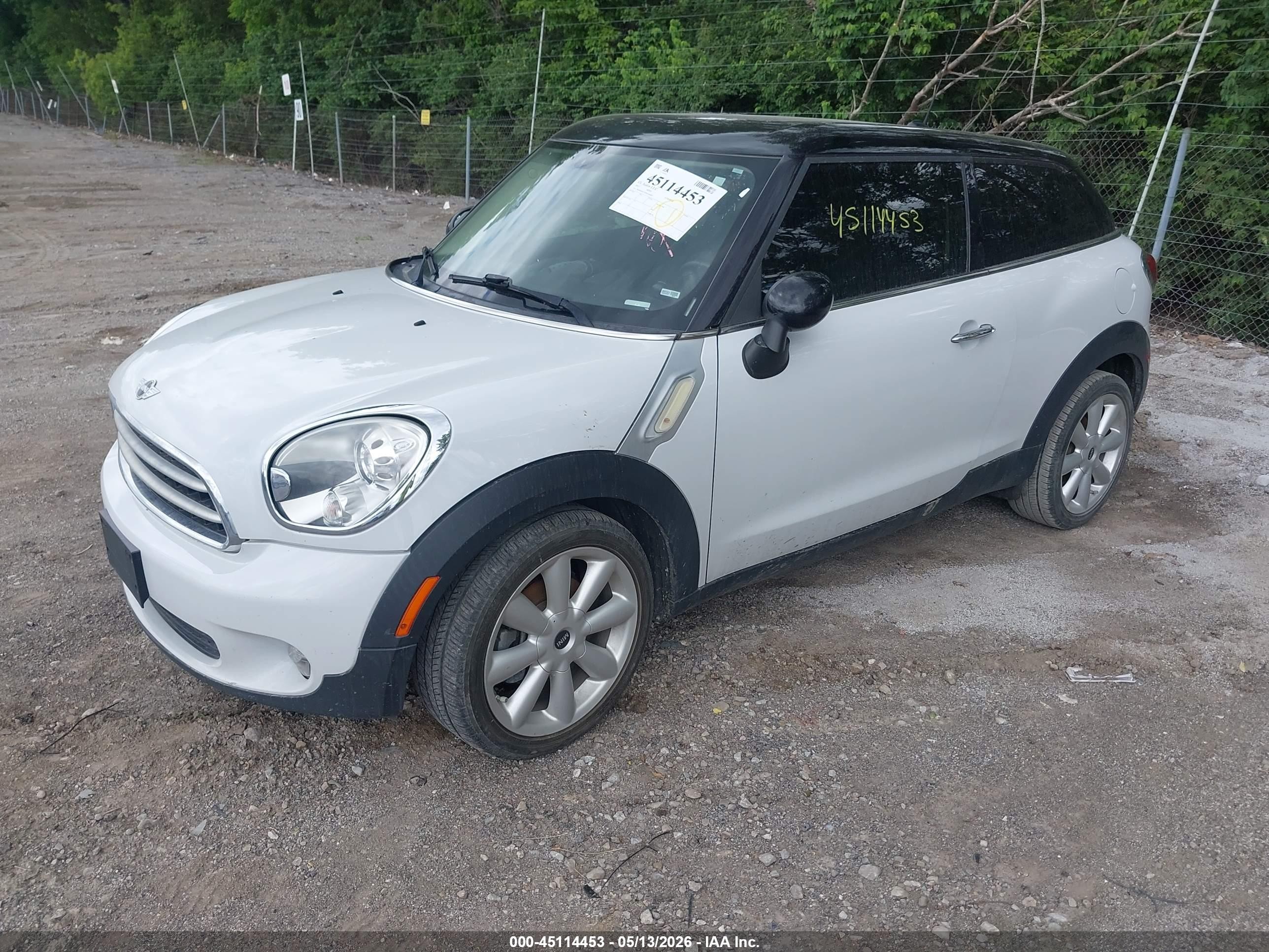 2013 Mini Cooper Paceman White vin: WMWSS1C59DWN46487