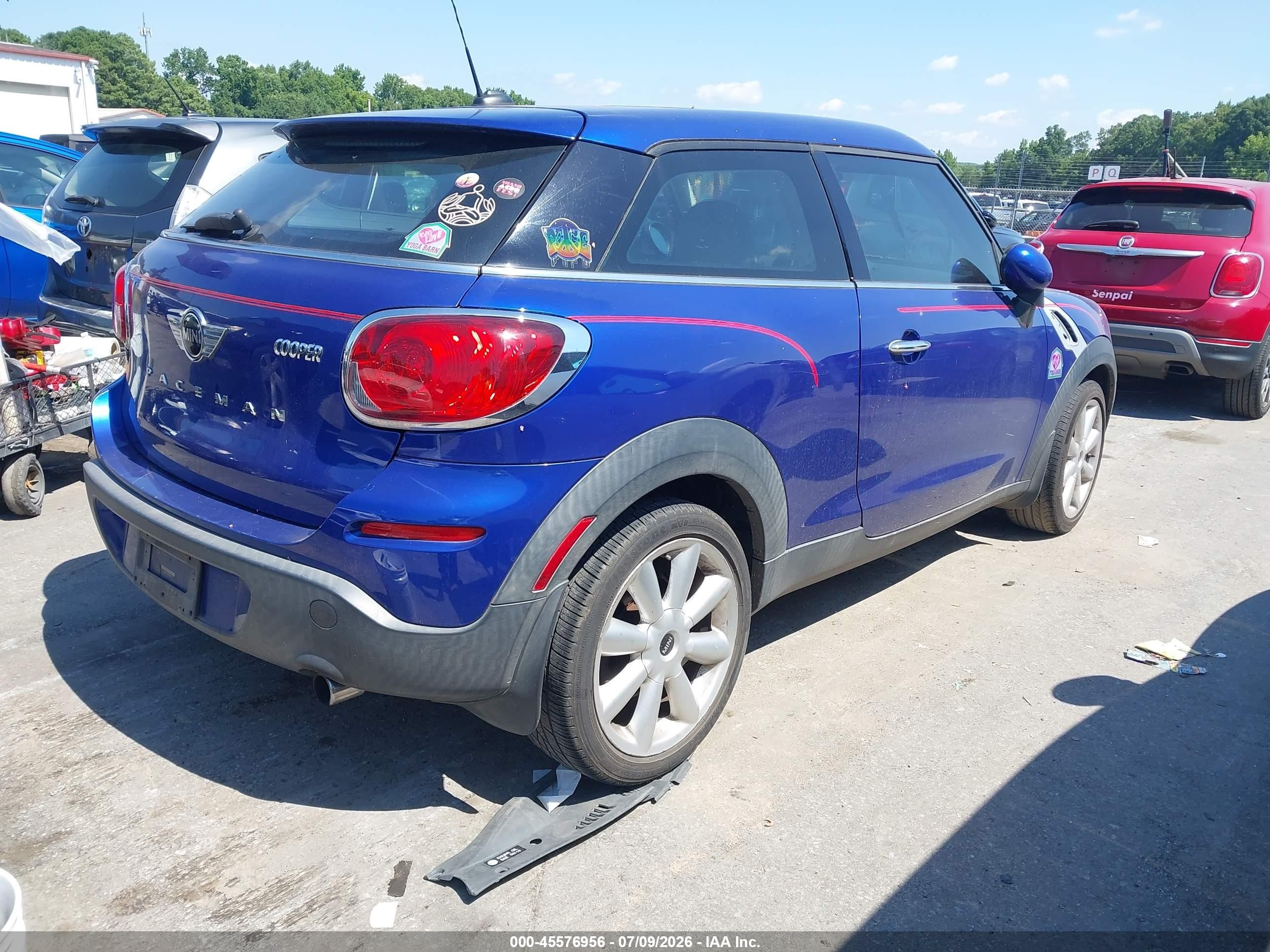 2014 Mini Paceman Cooper Синий vin: WMWSS1C5XEWN94470