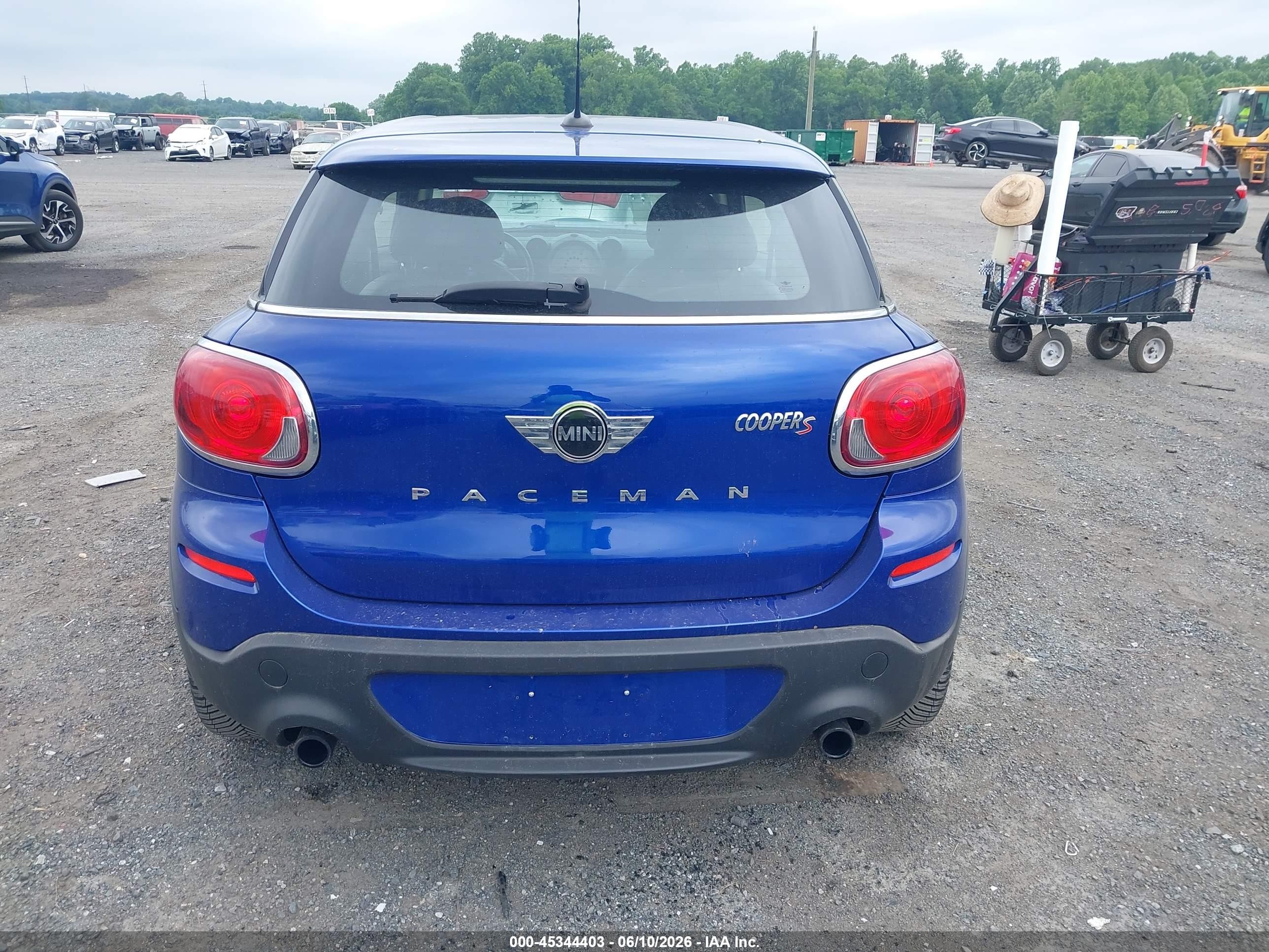2014 Mini Paceman Cooper S Blue vin: WMWSS5C50EWN49772
