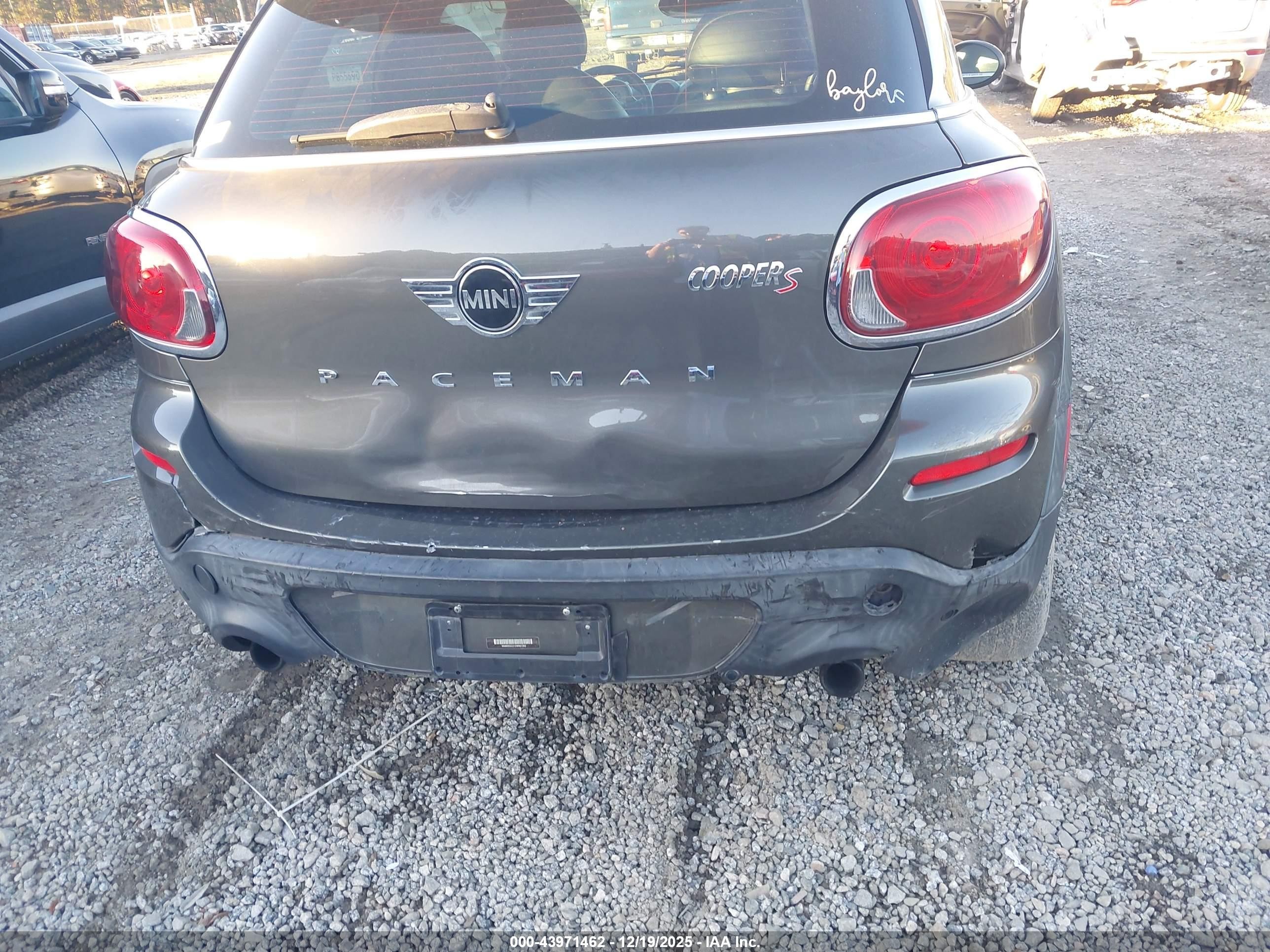 2014 Mini Paceman Cooper S Серый vin: WMWSS5C51EWN67262