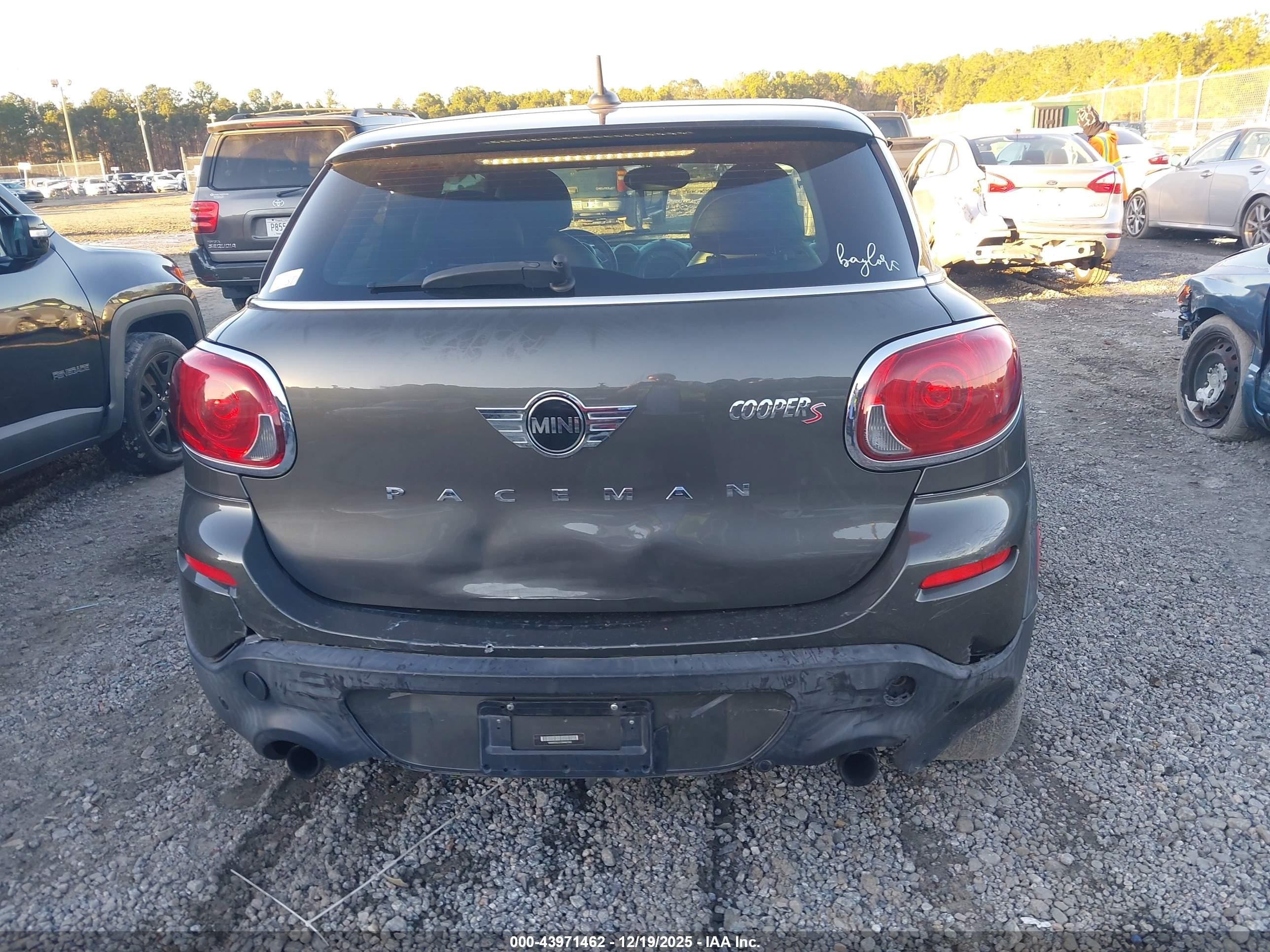 2014 Mini Paceman Cooper S Серый vin: WMWSS5C51EWN67262