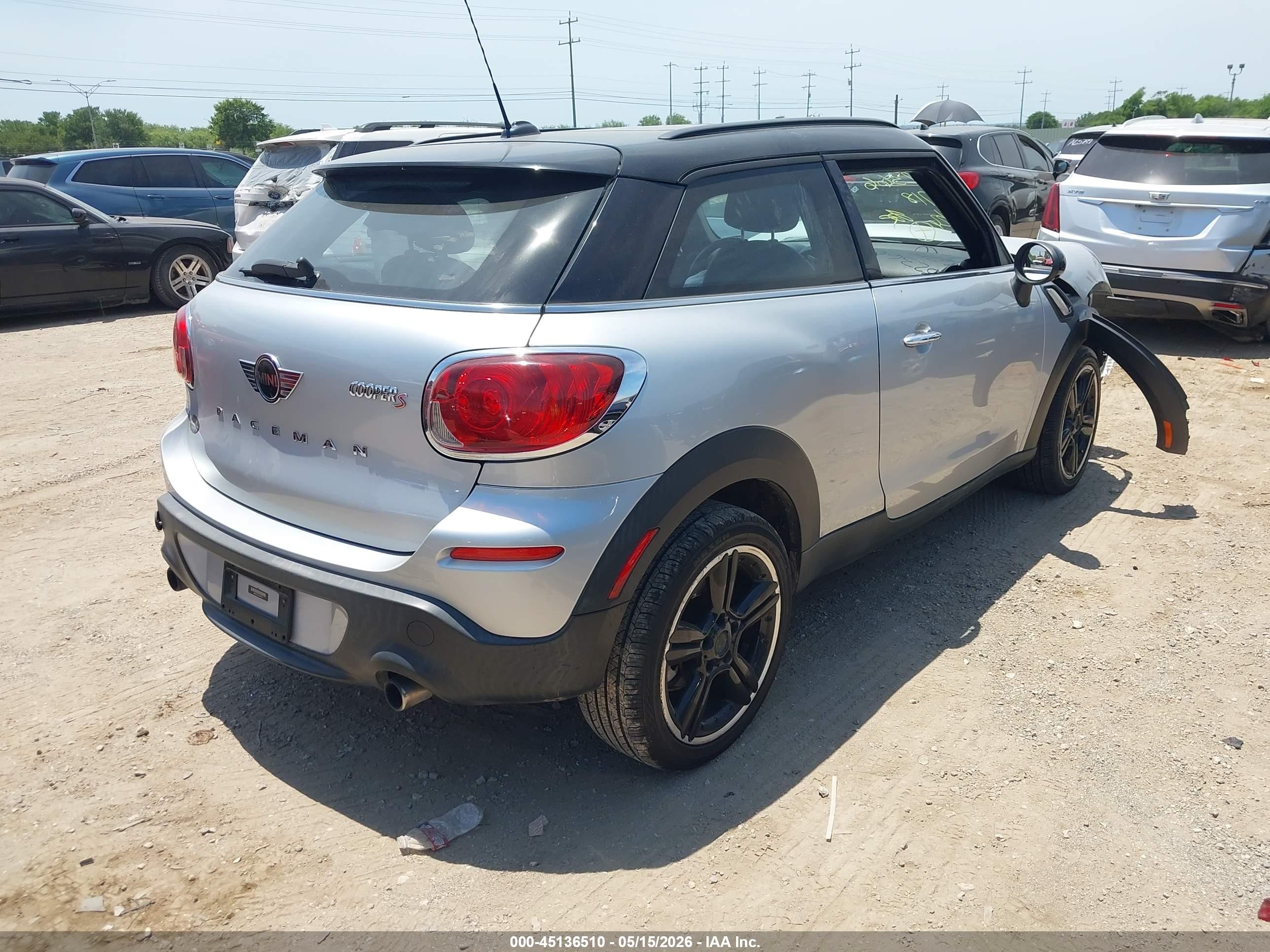 2014 Mini Paceman Cooper S Серебряный vin: WMWSS5C52EWN66718