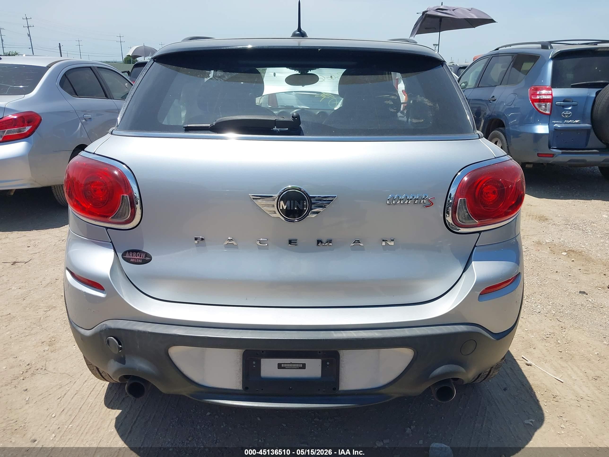 2014 Mini Paceman Cooper S Серебряный vin: WMWSS5C52EWN66718