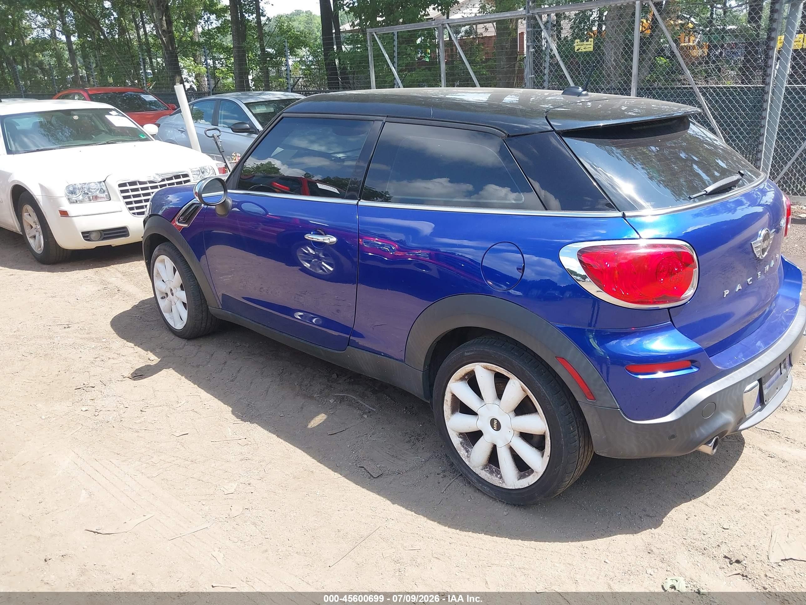 2013 Mini Paceman Cooper S Blue vin: WMWSS5C54DWN49532