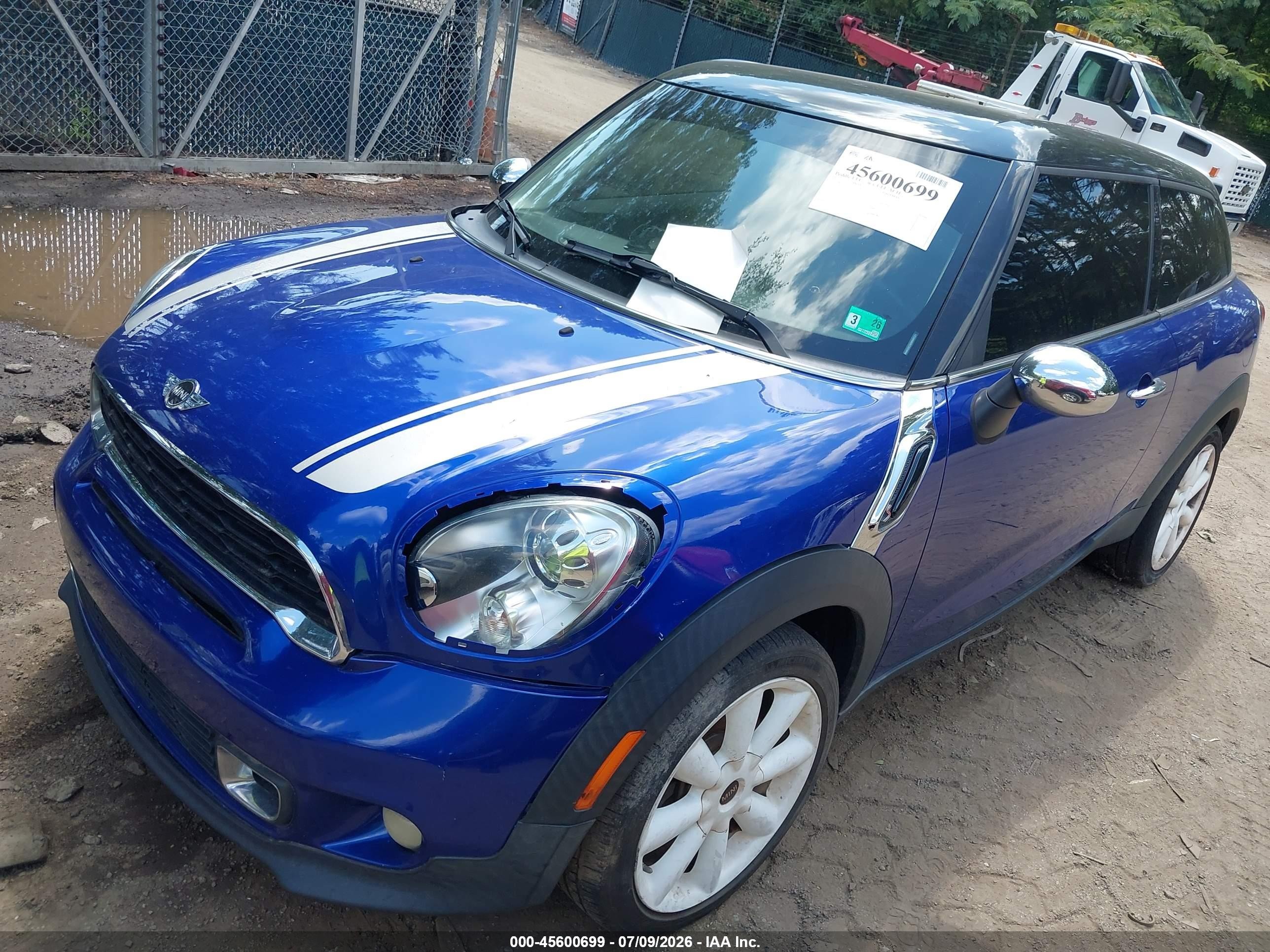 2013 Mini Paceman Cooper S Blue vin: WMWSS5C54DWN49532