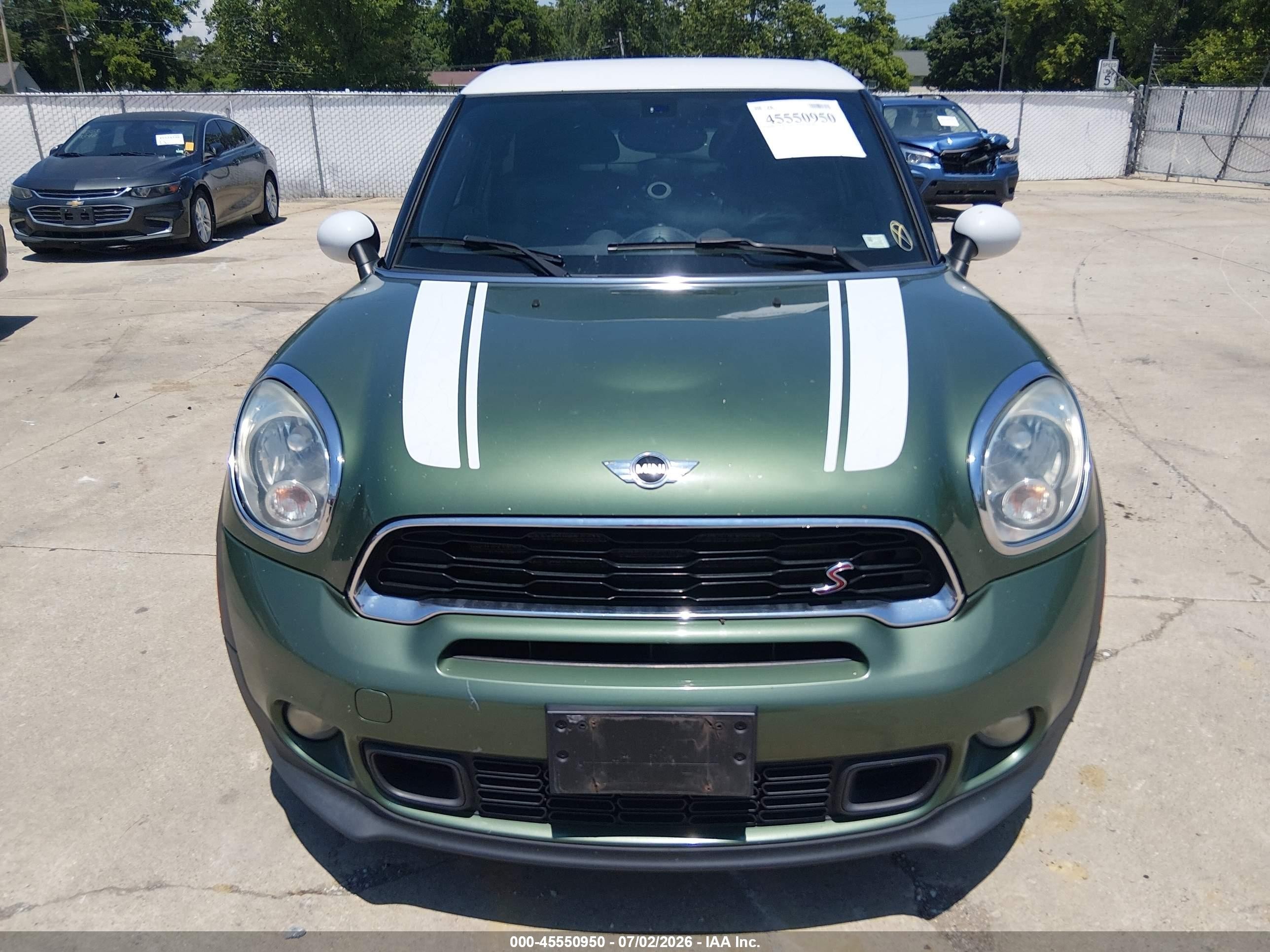 2015 Mini Paceman Cooper S Green vin: WMWSS5C55FWS99818