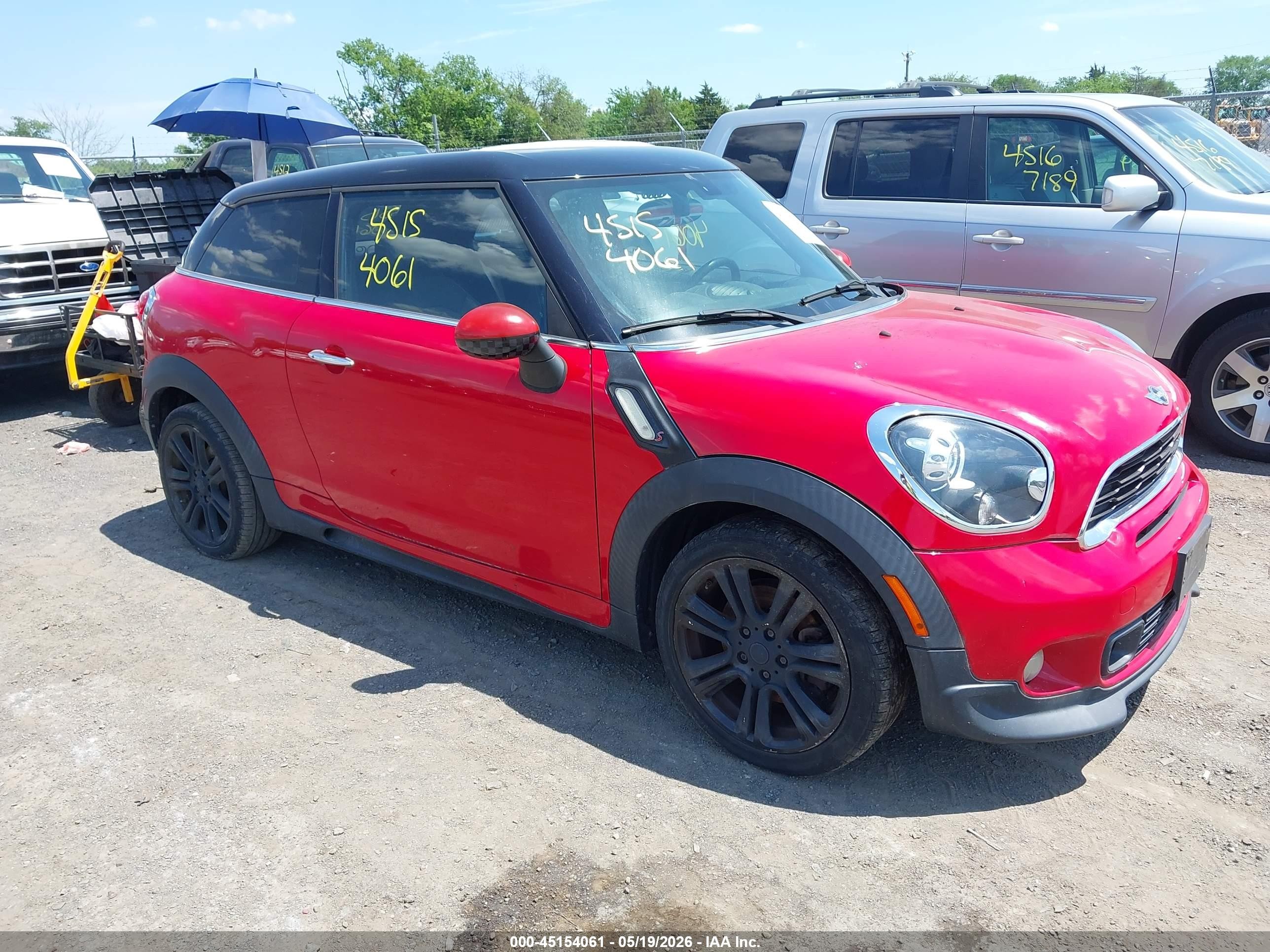 2014 Mini Paceman Cooper S Red vin: WMWSS5C56EWN49727