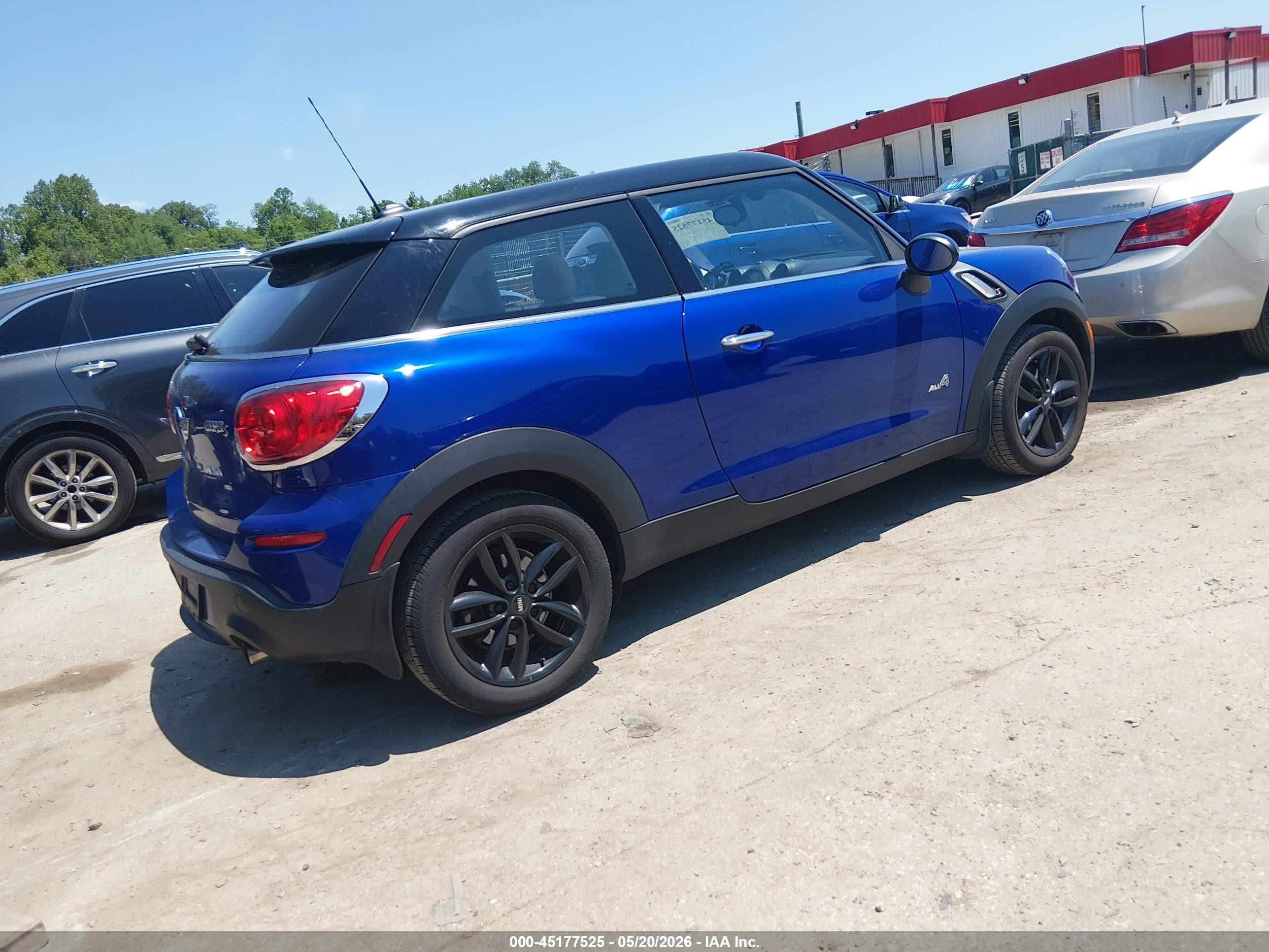 2013 Mini Paceman Cooper S Blue vin: WMWSS7C50DWN52097