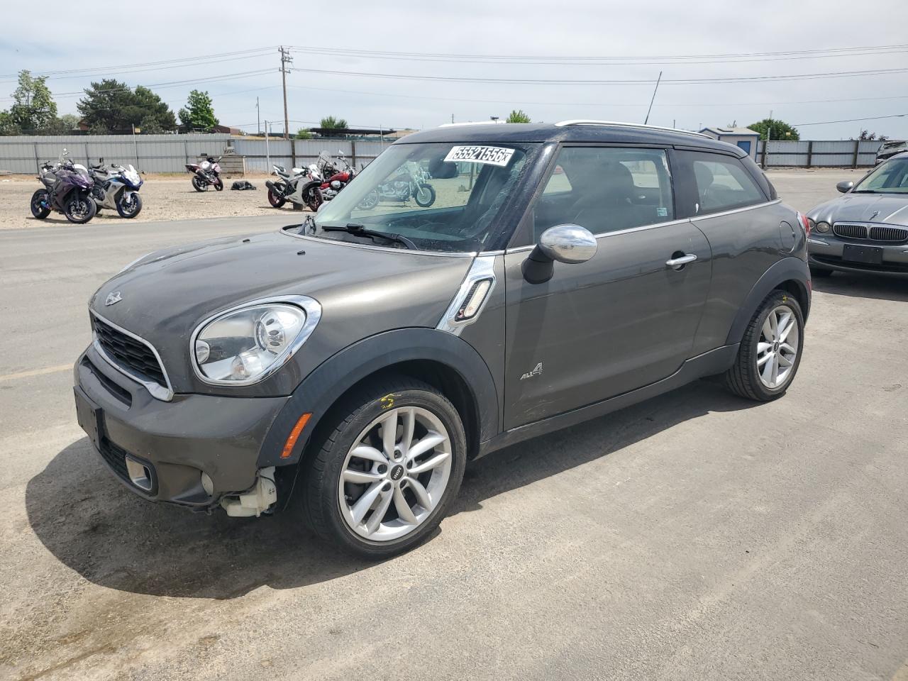 2014 Mini Cooper S Paceman Charcoal vin: WMWSS7C51EWN71825 Damage: Front Bumper Molding, Missing, Replacement Required