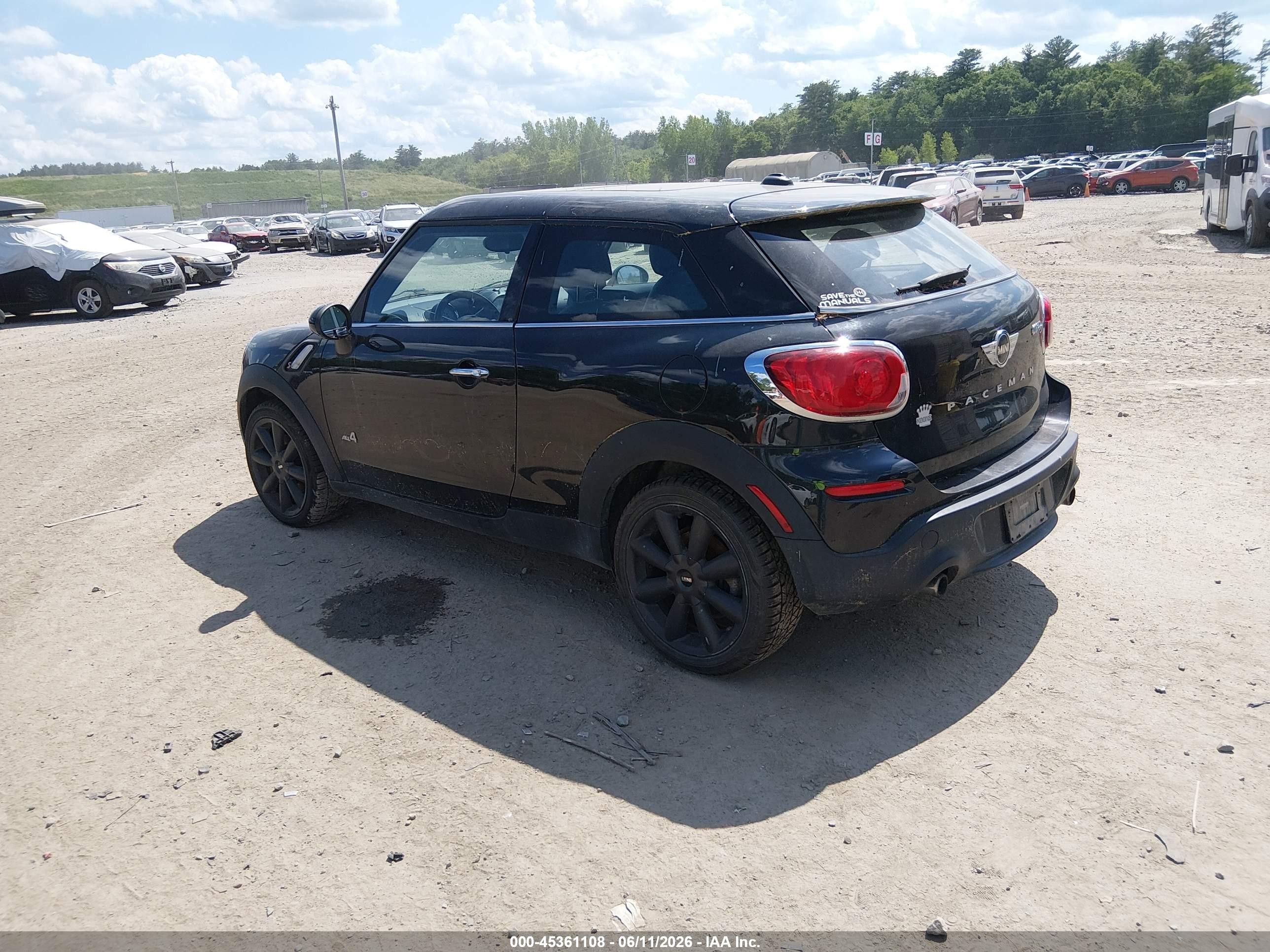 2013 Mini Paceman Cooper S Black vin: WMWSS7C54DWN52037