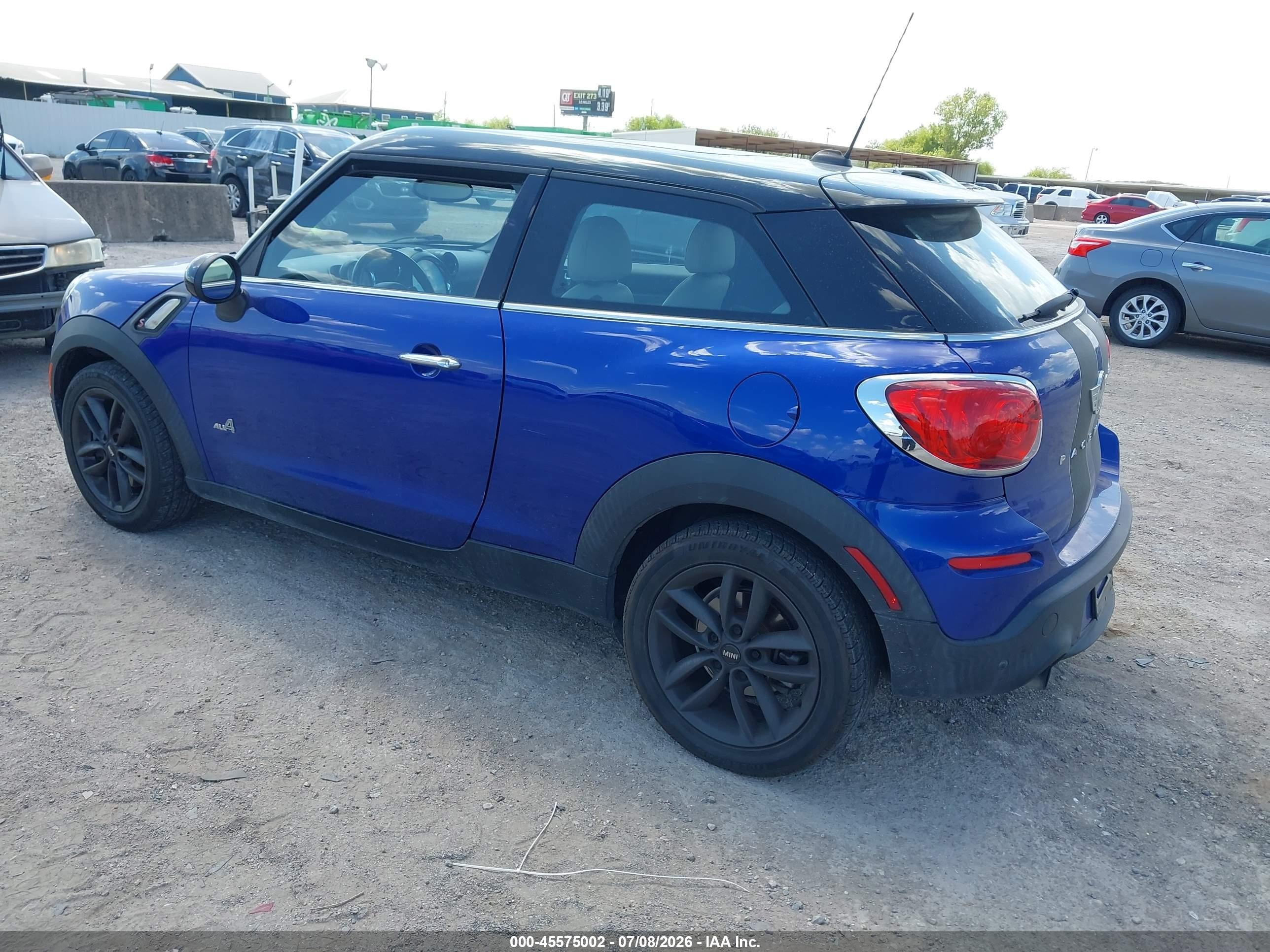 2013 Mini Paceman Cooper S Blue vin: WMWSS7C55DWN51849