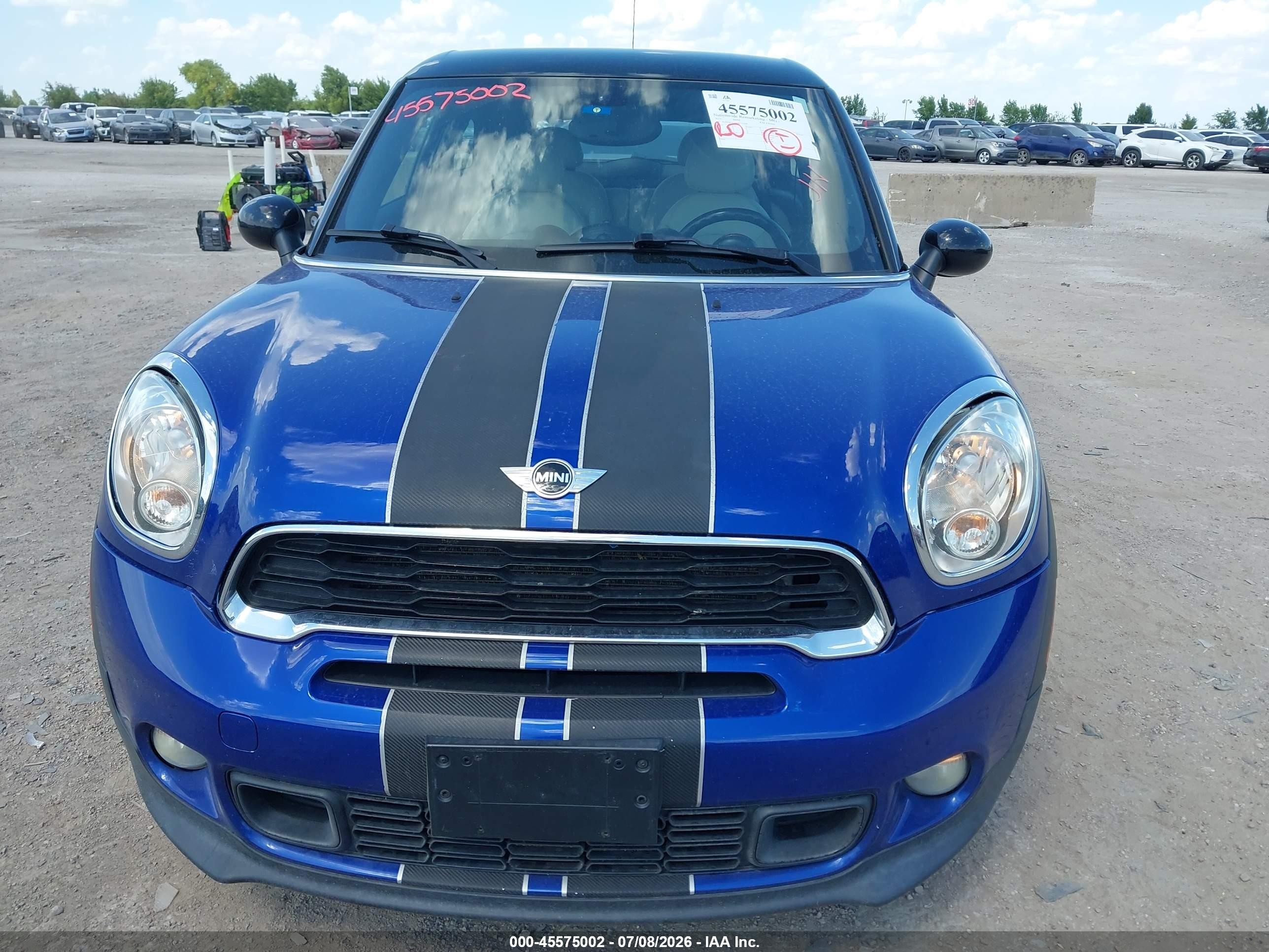 2013 Mini Paceman Cooper S Blue vin: WMWSS7C55DWN51849