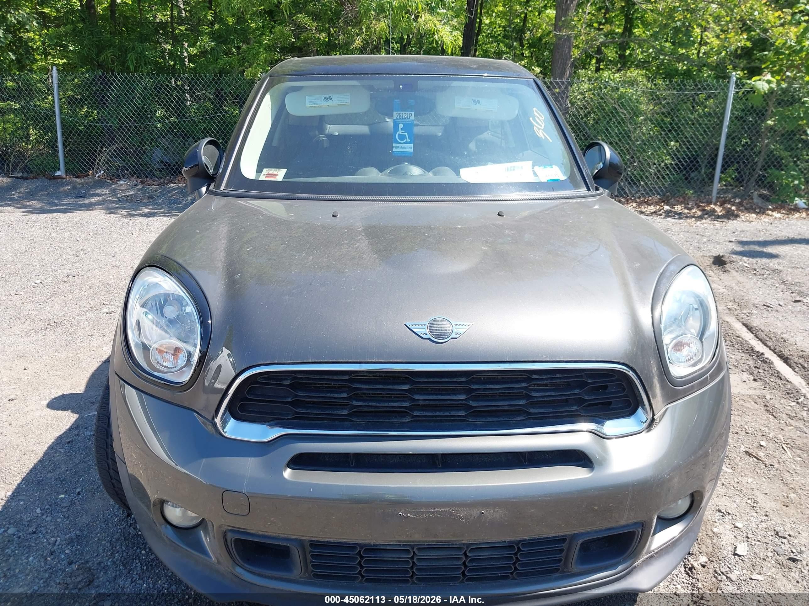2013 Mini Paceman Cooper S Серый vin: WMWSS7C56DWN52024