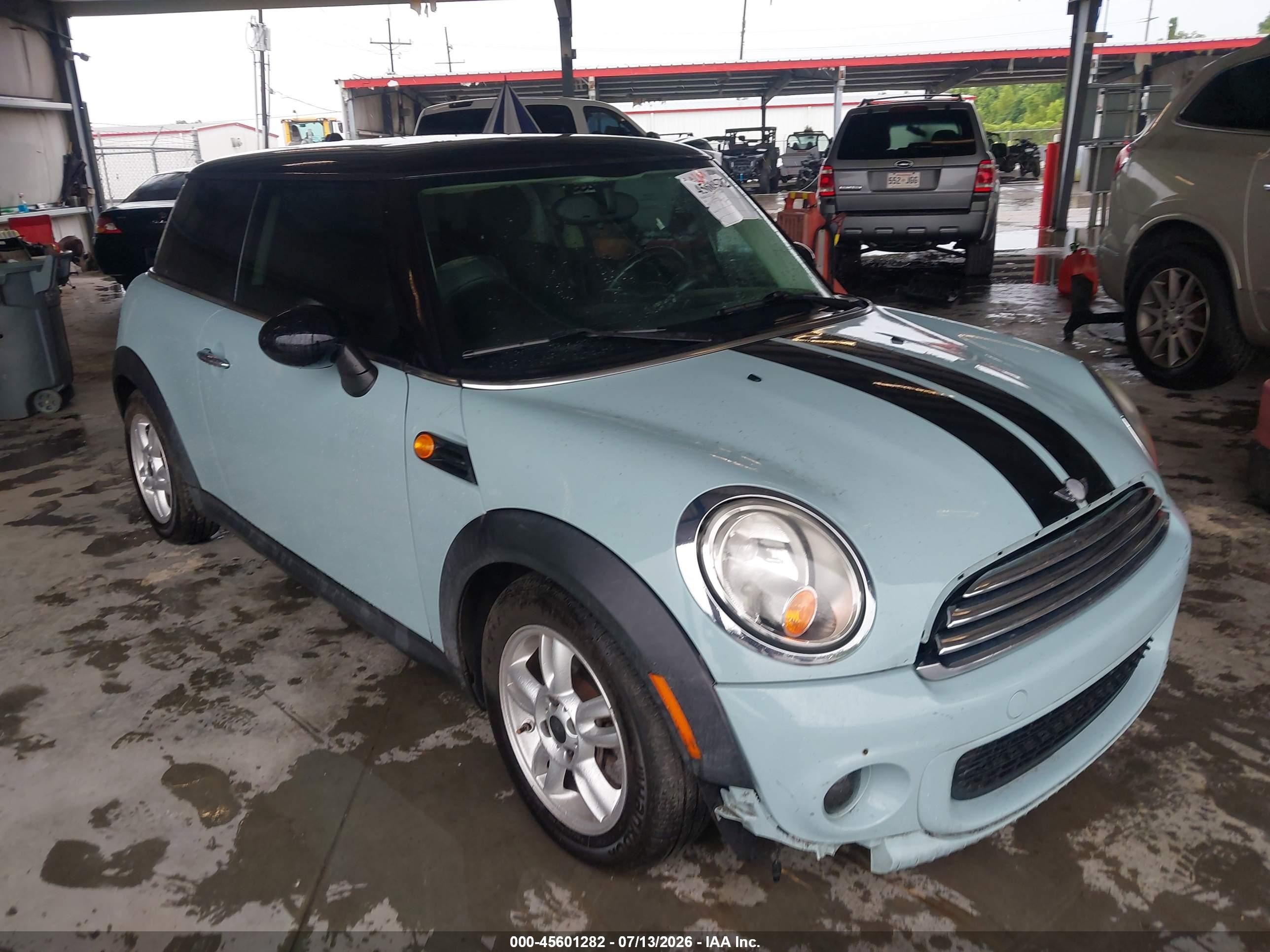 2012 Mini Cooper   Blue vin: WMWSU3C51CT257609