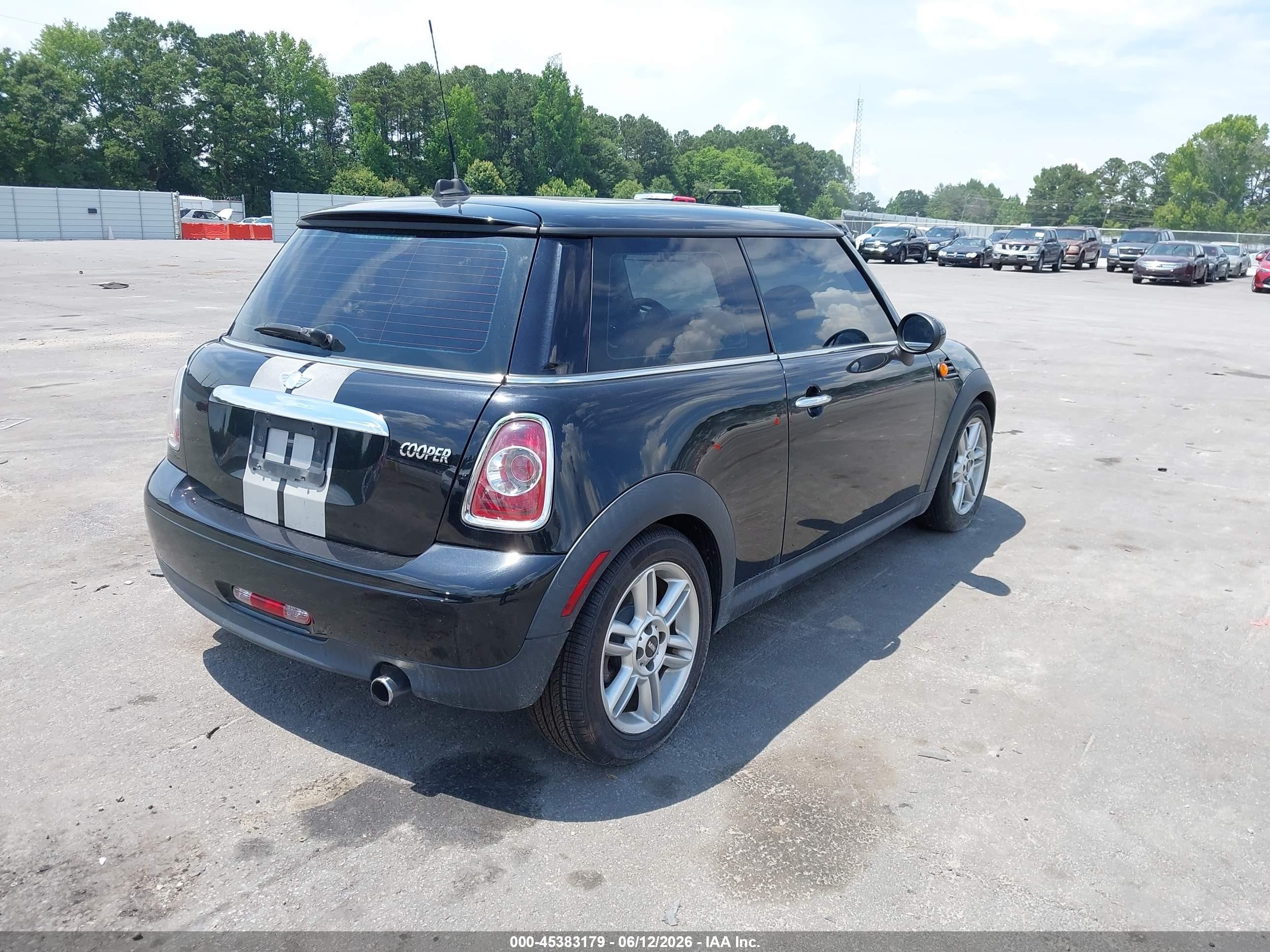 2012 Mini Cooper   Black vin: WMWSU3C53CT258468