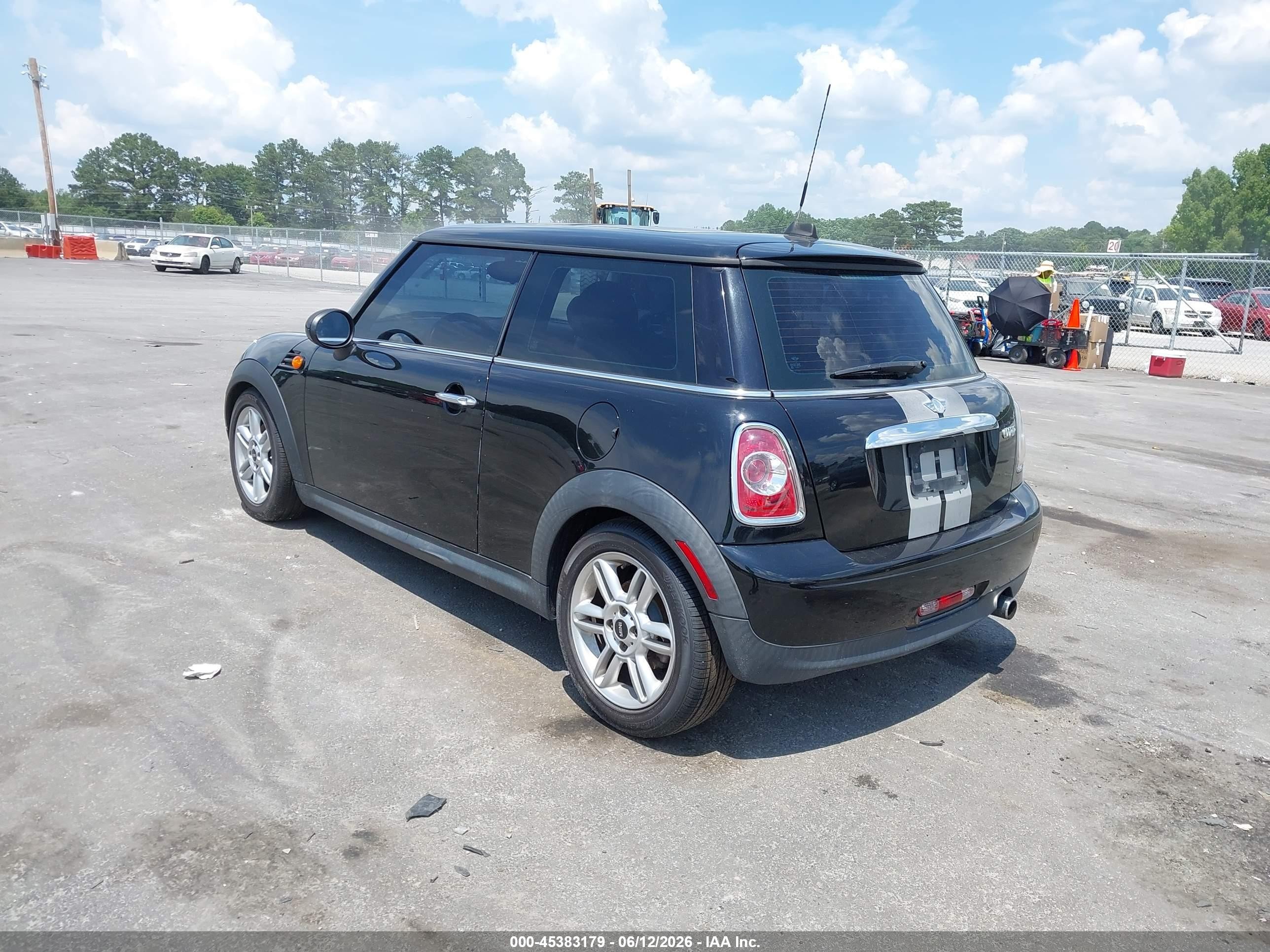 2012 Mini Cooper   Black vin: WMWSU3C53CT258468