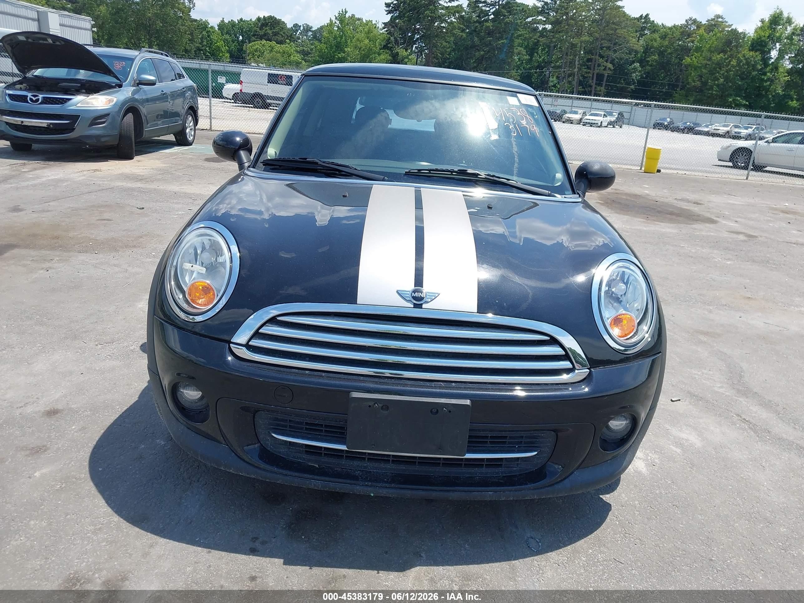 2012 Mini Cooper   Black vin: WMWSU3C53CT258468