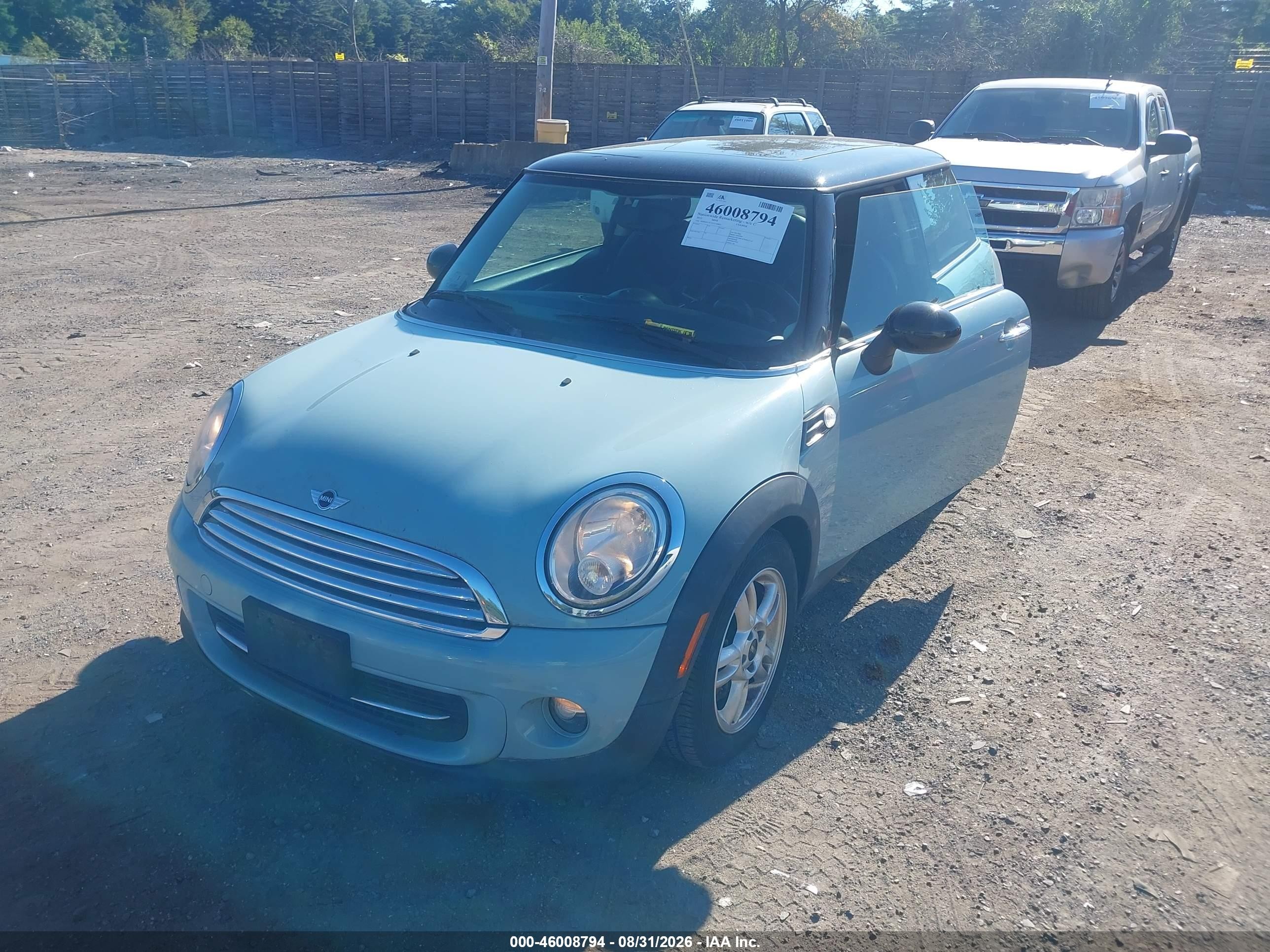 2012 Mini Cooper   Синий vin: WMWSU3C53CT540836