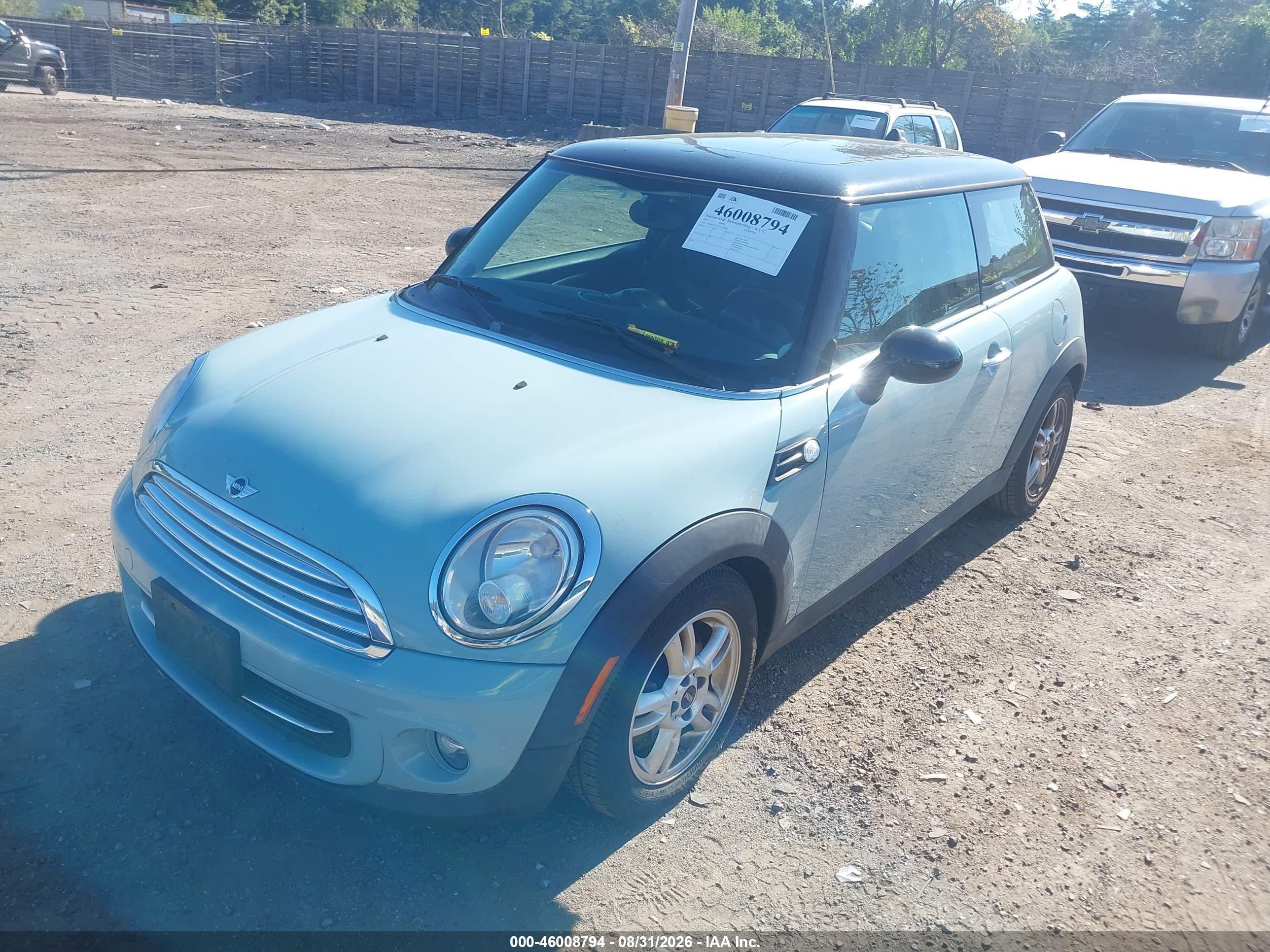 2012 Mini Cooper   Синий vin: WMWSU3C53CT540836