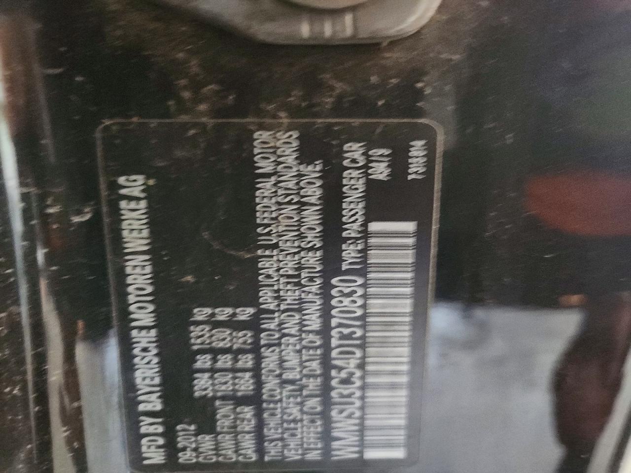 2013 Mini Cooper Black vin: WMWSU3C54DT370830