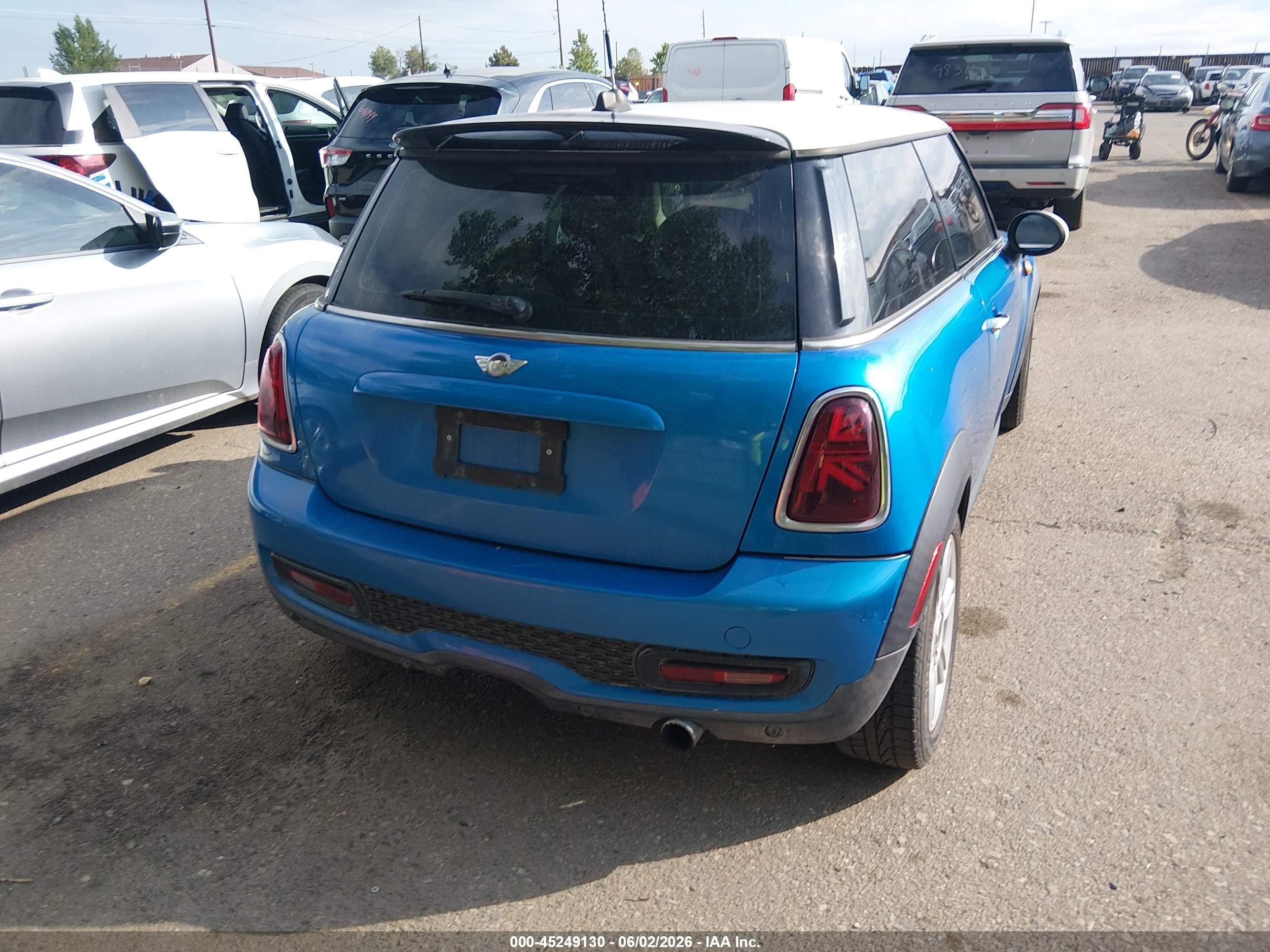 2012 Mini Cooper   Blue vin: WMWSU3C55CT260979