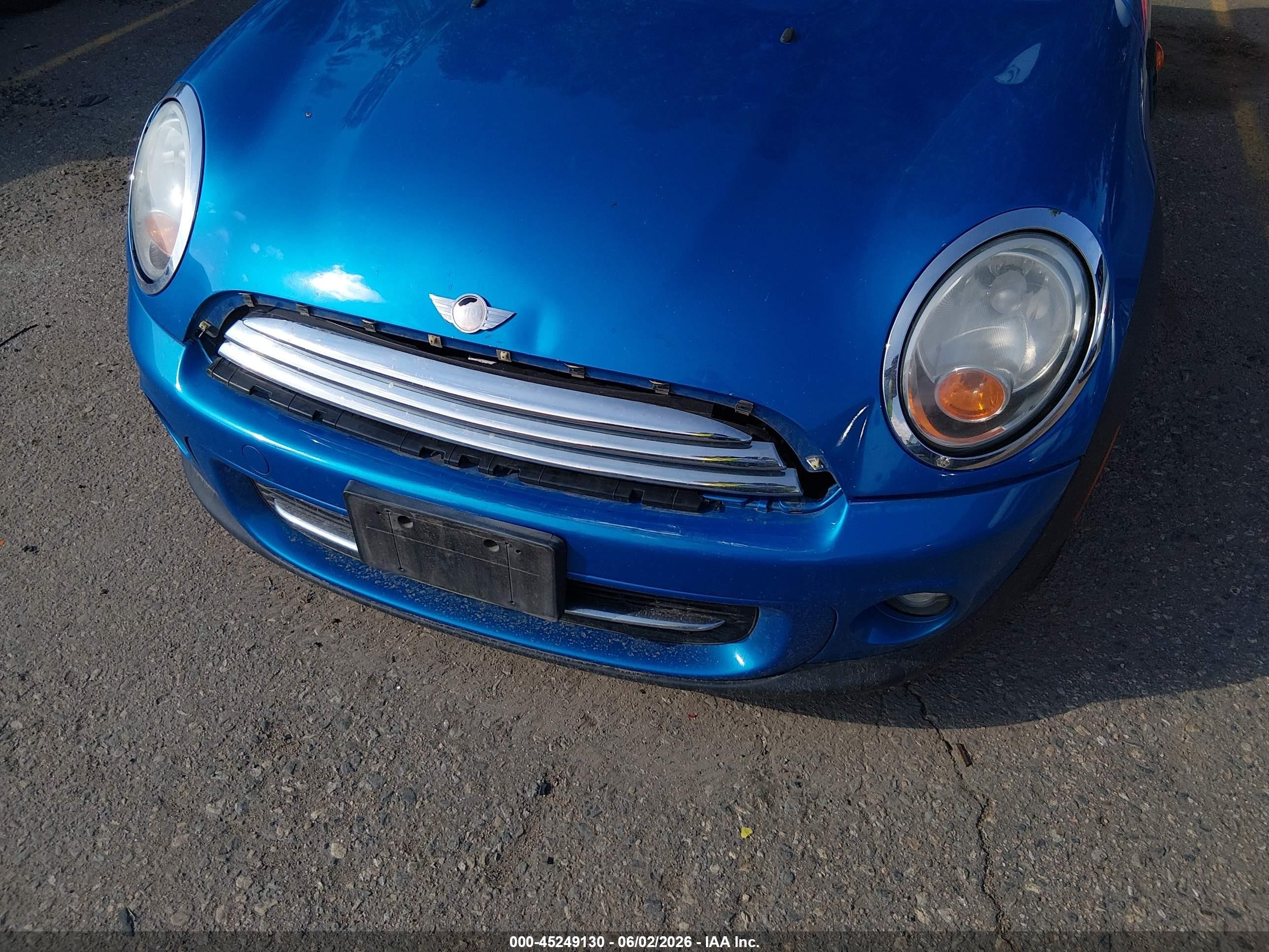 2012 Mini Cooper   Blue vin: WMWSU3C55CT260979