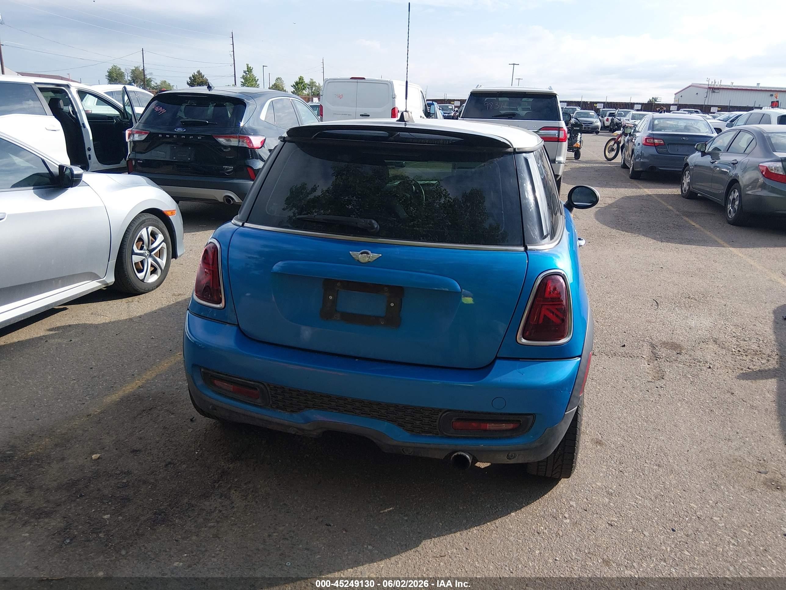 2012 Mini Cooper   Blue vin: WMWSU3C55CT260979