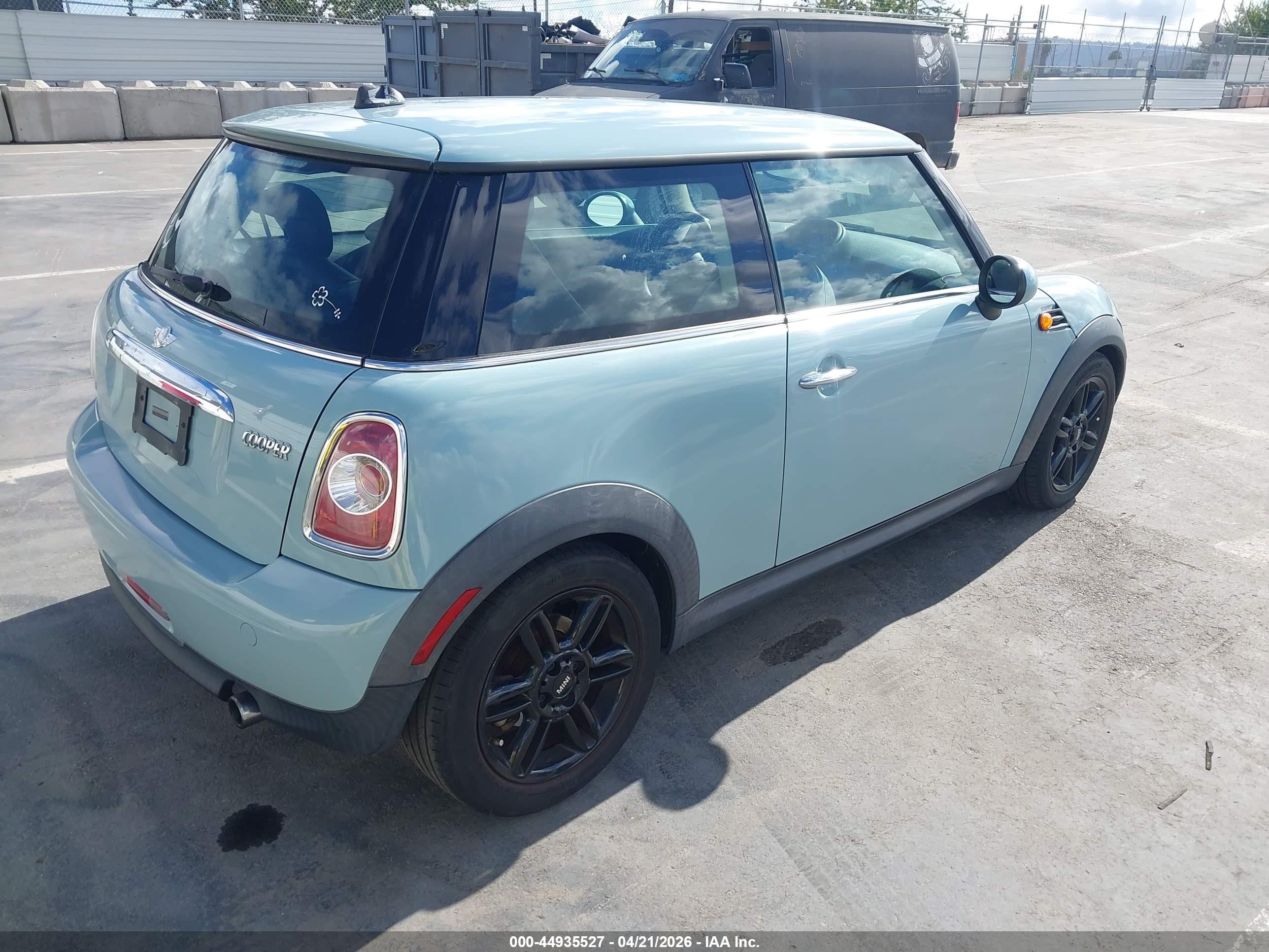 2012 Mini Cooper   Light Blue vin: WMWSU3C56CT541950