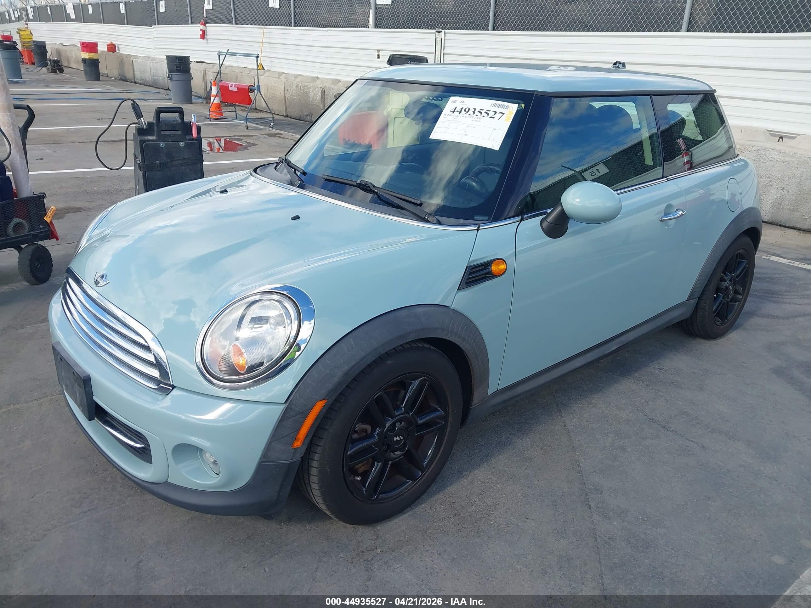 2012 Mini Cooper   Light Blue vin: WMWSU3C56CT541950